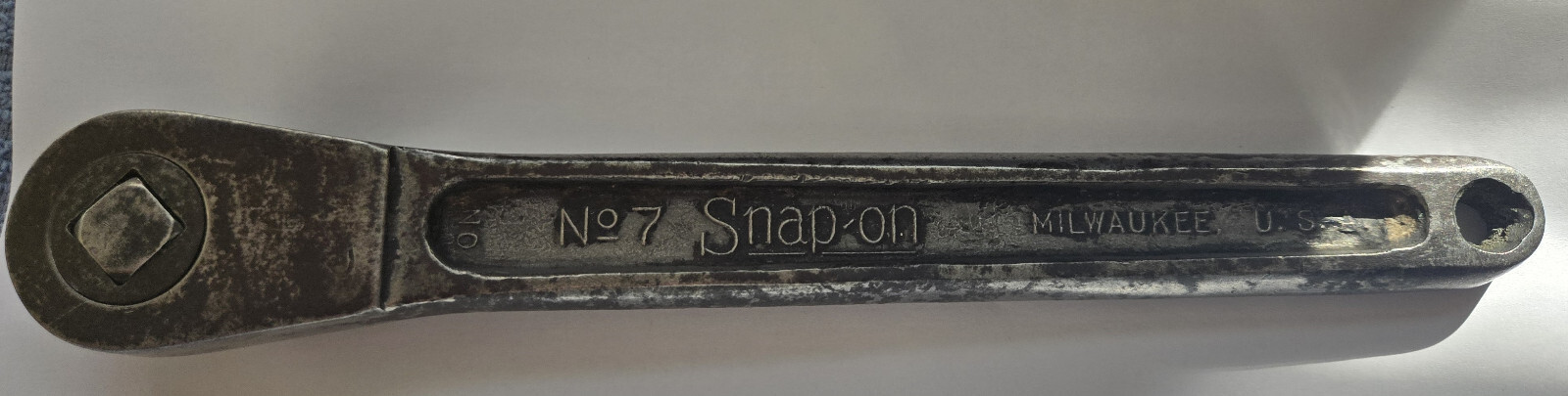 1920′ s Casting SNAP ON Ratchet Milwaukee No 7 1/2″ Drive Push Through Style
