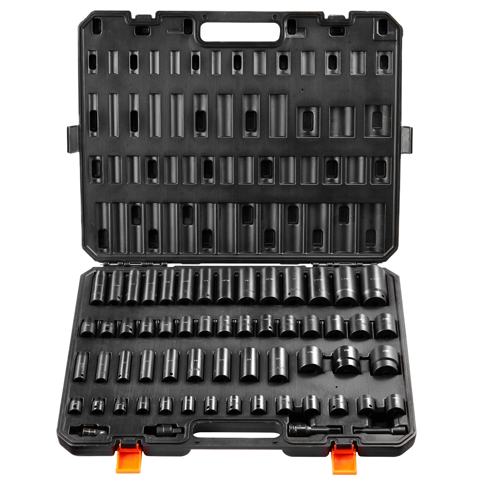 Uimoso 59-Piece Impact Socket Set with 6-Point Design, 3/8″ & 1/2″ Drive