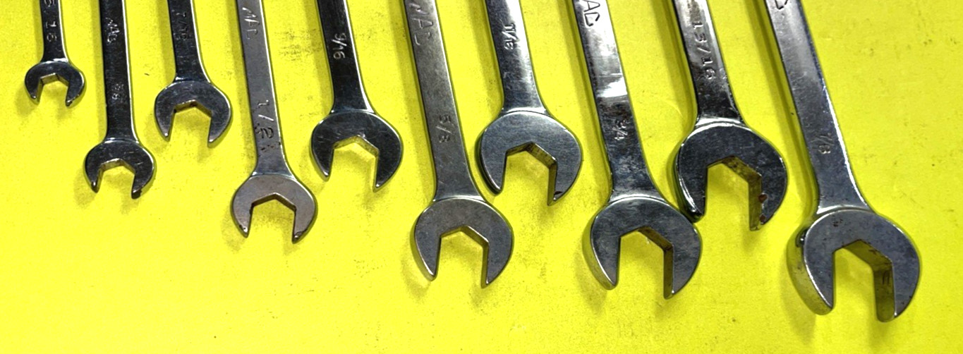 MAC TOOLS 10 PIECE SAE. STANDARD COMBINATION WRENCH SET 12 POINT 5/16 TO 7/8