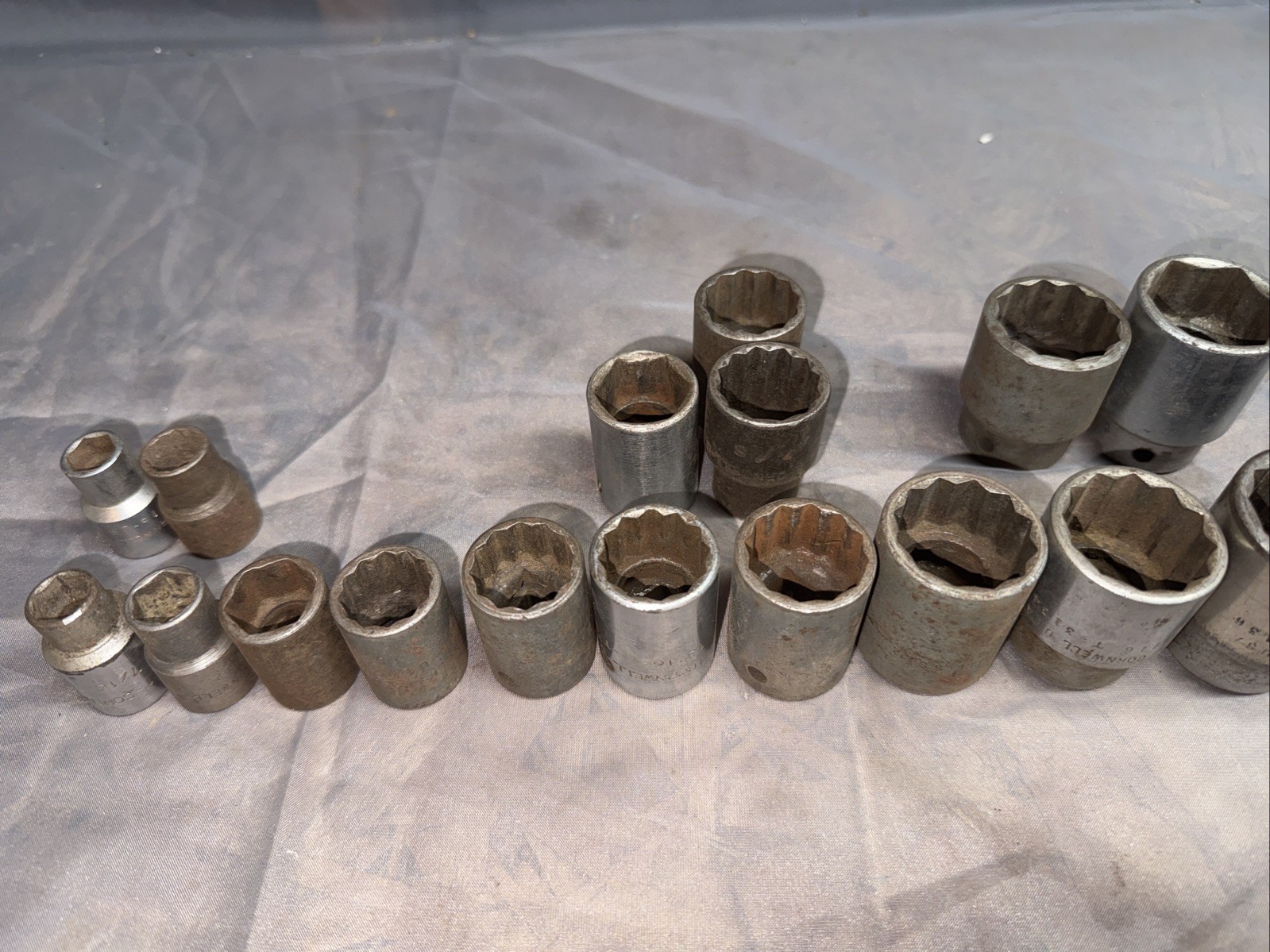Cornwell Tools Socket Tool Lot 31 Pieces 1/2 And 3/8 Drive SAE Large Sizes