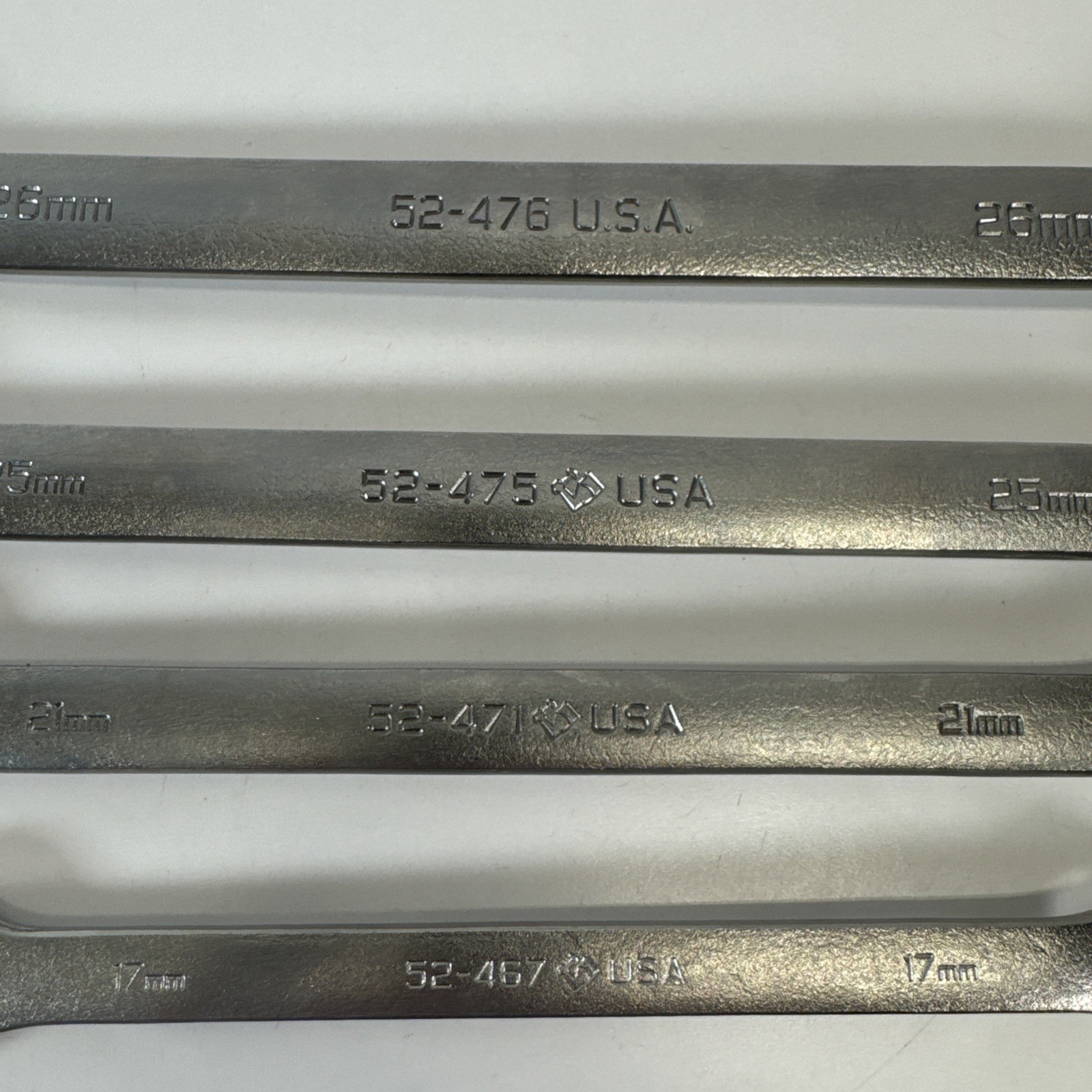 Armstrong USA Metric Combination Wrench Lot 17mm 21mm 25mm 26mm