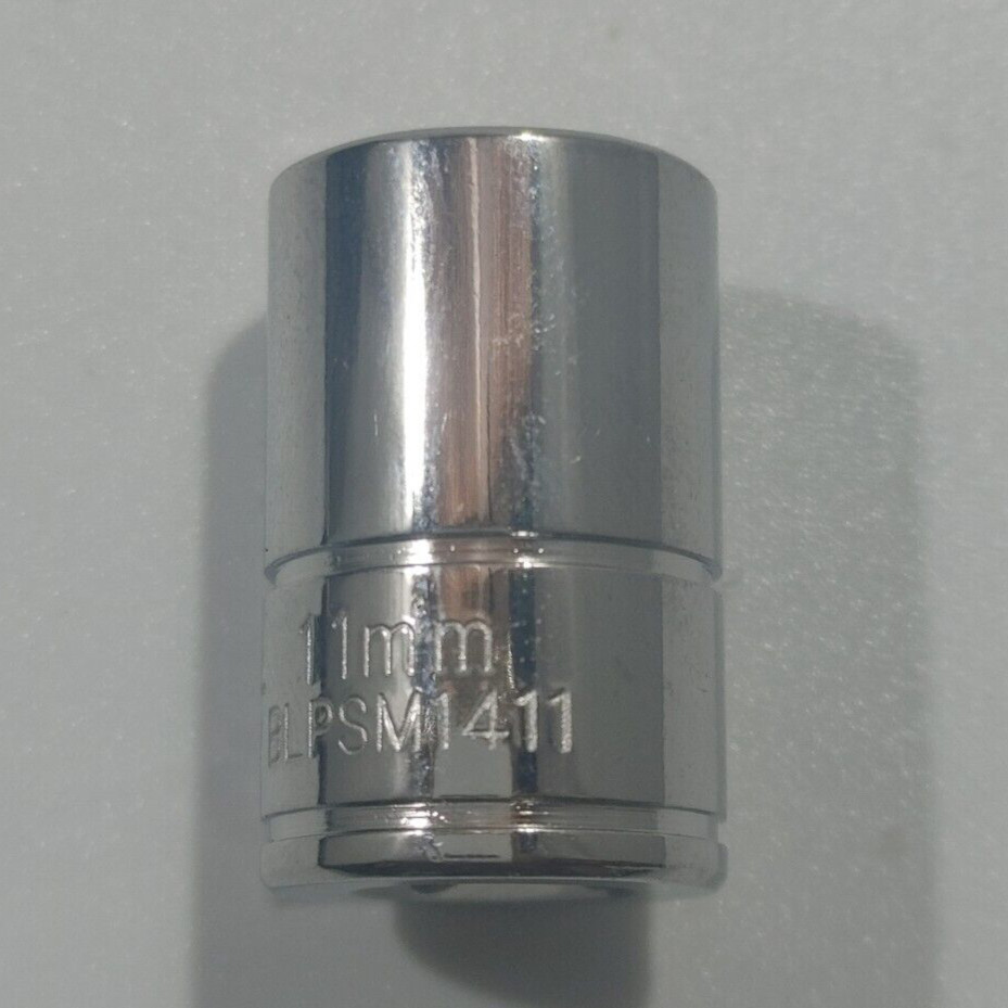 BLUE POINT BLPSM1411, 1/4″ DRIVE, 11MM. SOCKET, SHALLOW, 6 POINT *NEW / UNUSED*