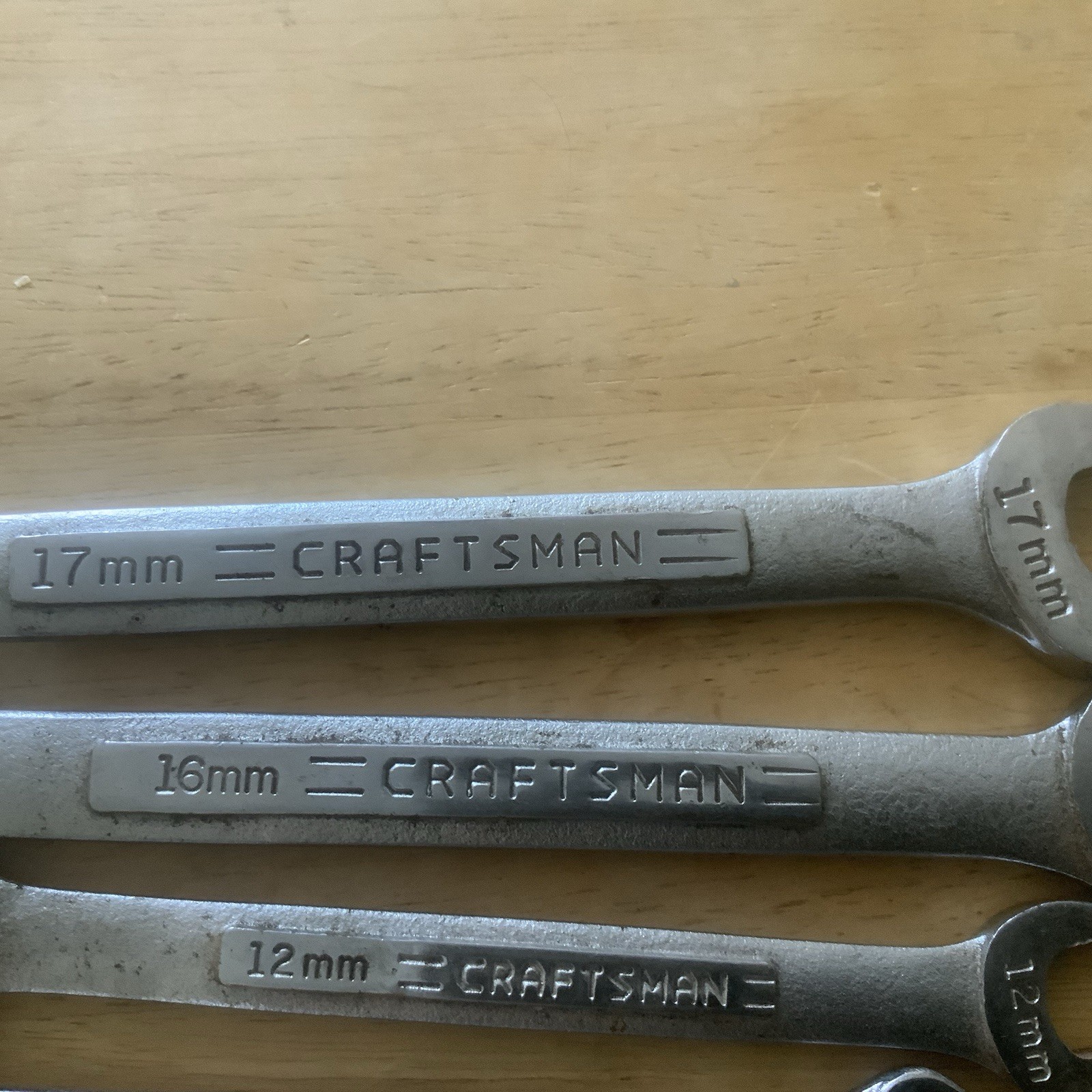 Craftsman 5pc Ratcheting Combination Wrench Lot 10mm 12mm 16mm 17mm Metric