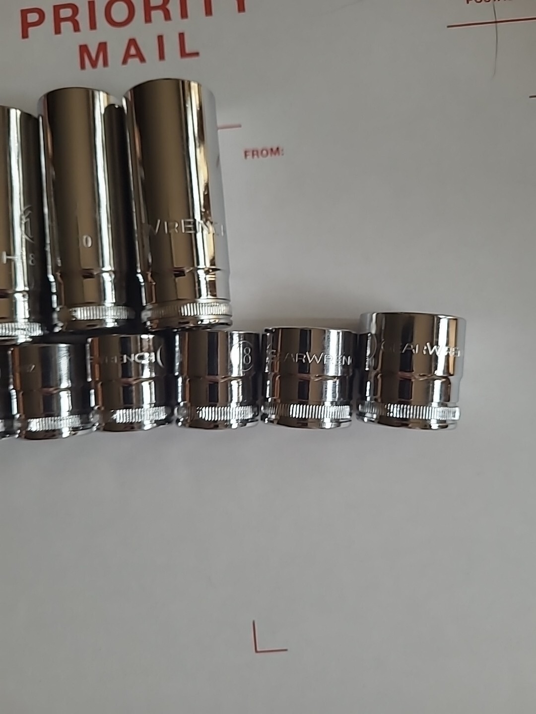 GearWrench 3/8 Metric 12pt And 6pt Point Socket Sets Shallow & Deep 17 pcs.
