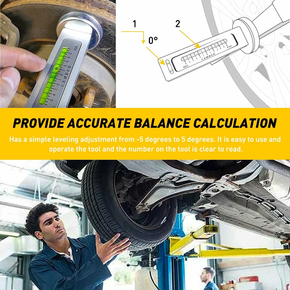 Adjustable Magnetic Gauge Tool Camber Castor Strut Wheel Alignment Fit Truck Car