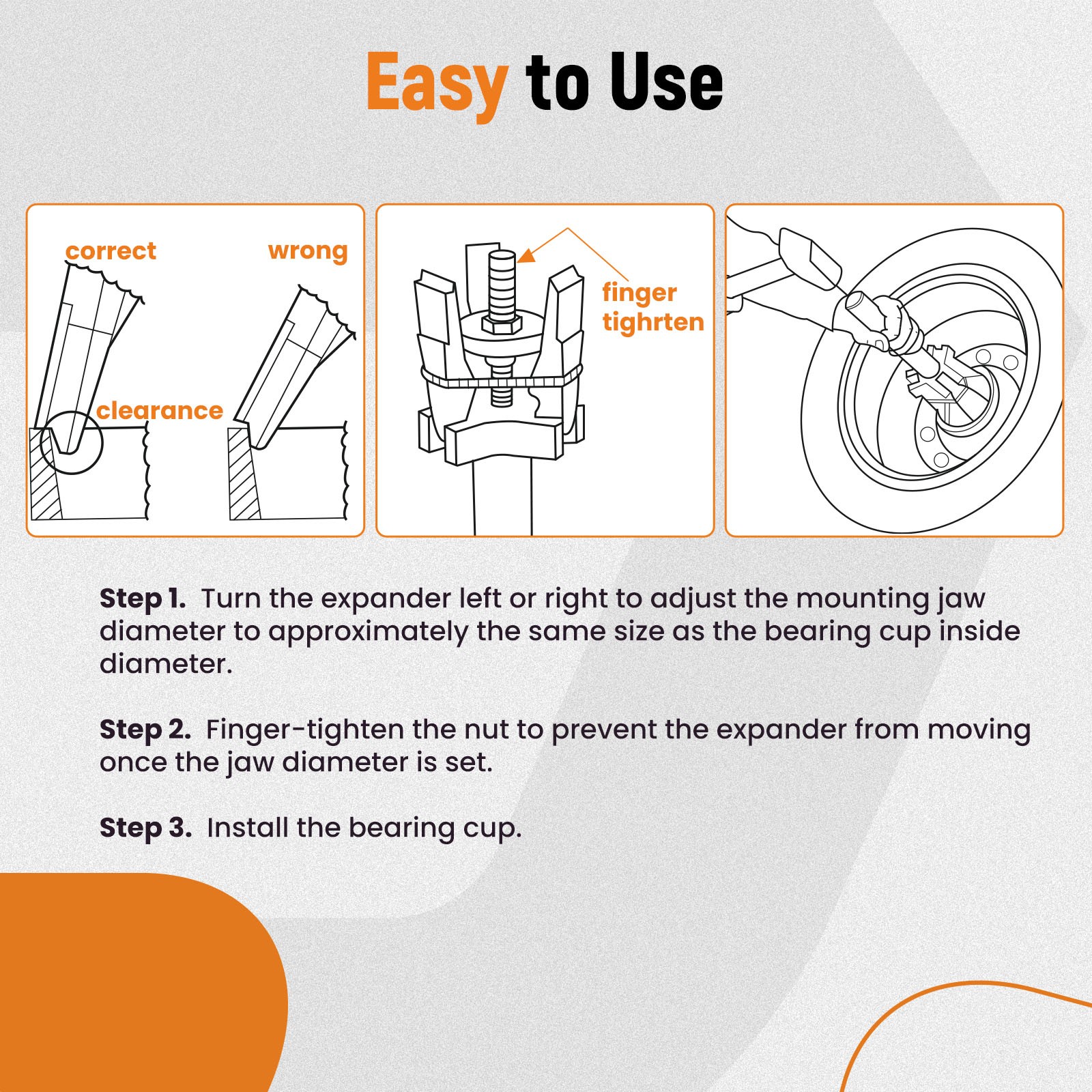 7180 Bearing Cup Remover Installer for 3-5/8″ to 6-1/2″ 11000 to 50000lb Axles