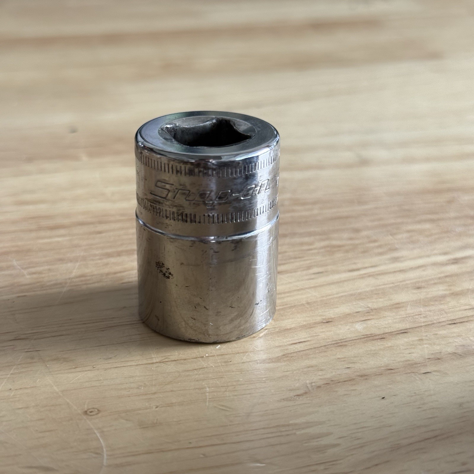 Snap-On Tools USA NEW 3/8″ Drive 21mm Metric 6pt Shallow Chrome Socket TWM21