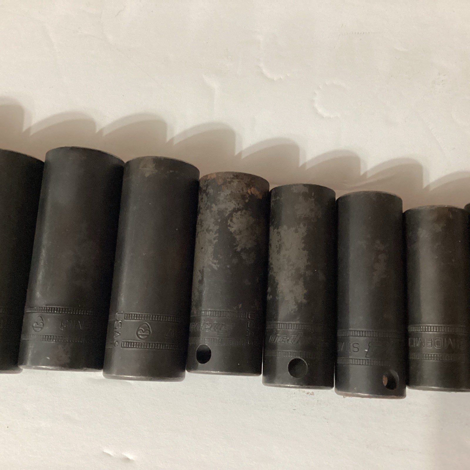 Snap On 8mm-19mm Added 21mm And 24mm Deep Well Impact 3/8 Drive Socket Set