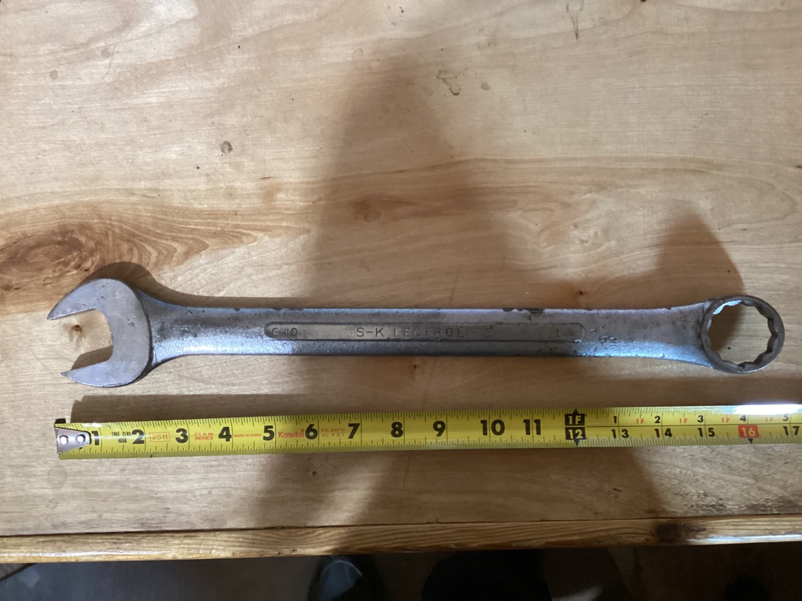 S-K Tool USA 1-1/4″ 12-Point Combination Wrench C40 Jumbo Standard Sk 17″ Long