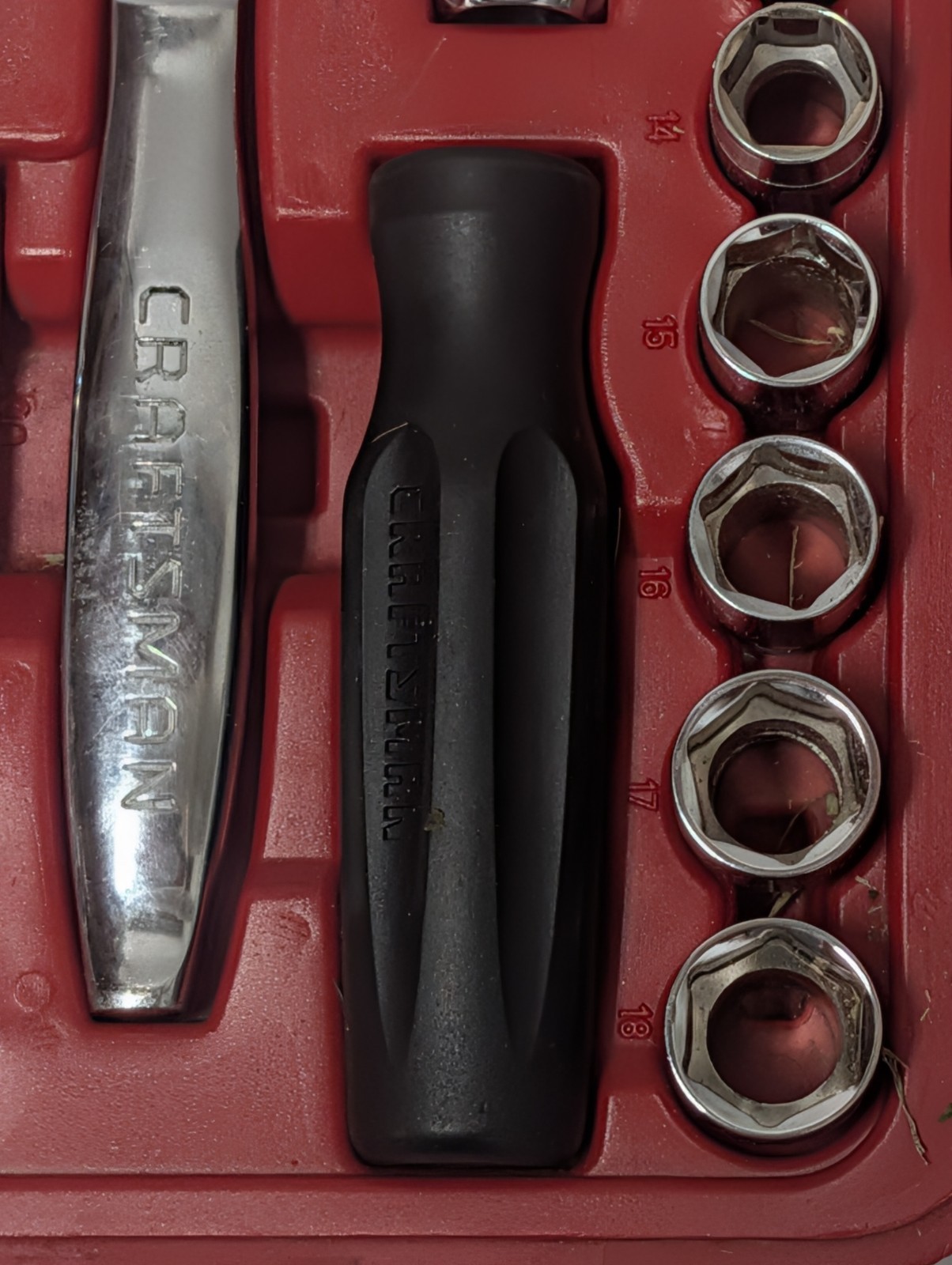 VTG Sears Craftsman 30pc Max Axess Socket Ratchet Tool Set Pass Thru Low Profile
