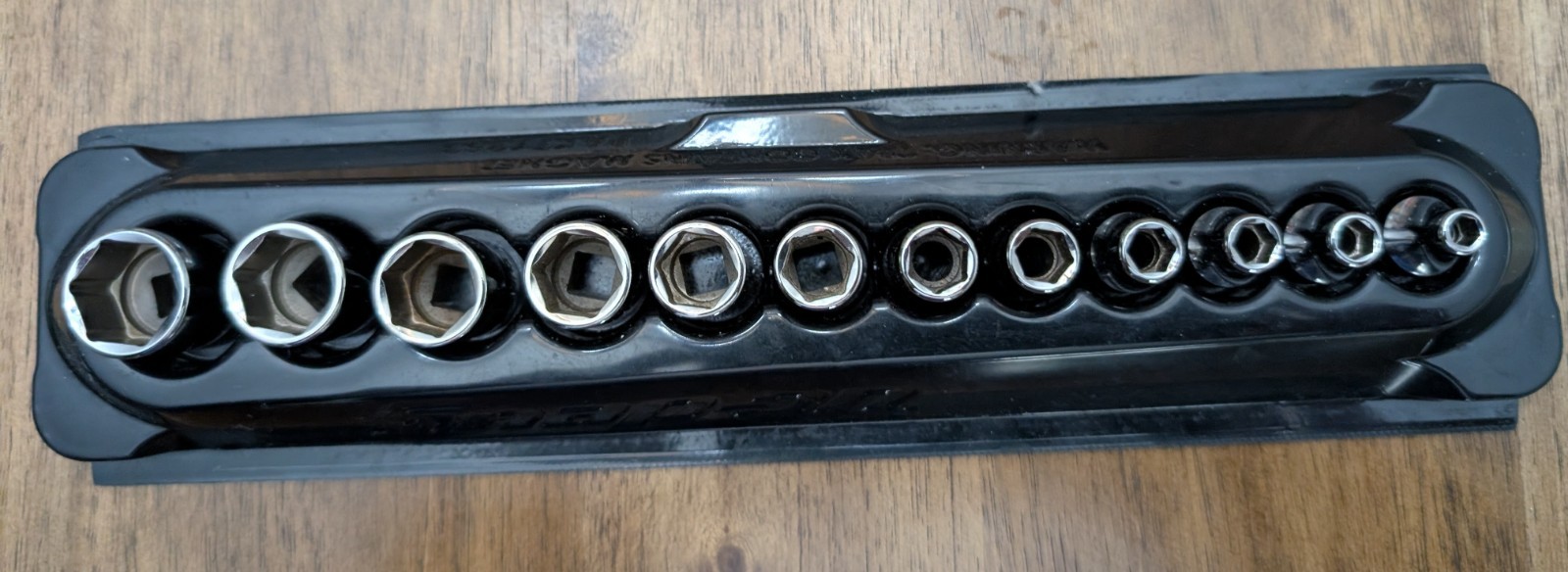 Snap-On 12Pc Metric 1/4″ Drive Shallow Socket Set 6Pt Point TMM 4 to 14 112TMMY