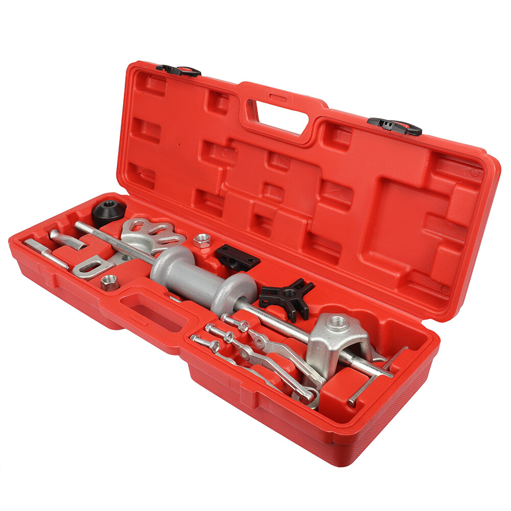 16PC Slide Hammer Dent Puller Tool Kit Wrench Adapter Axle Bearing Hub Auto New