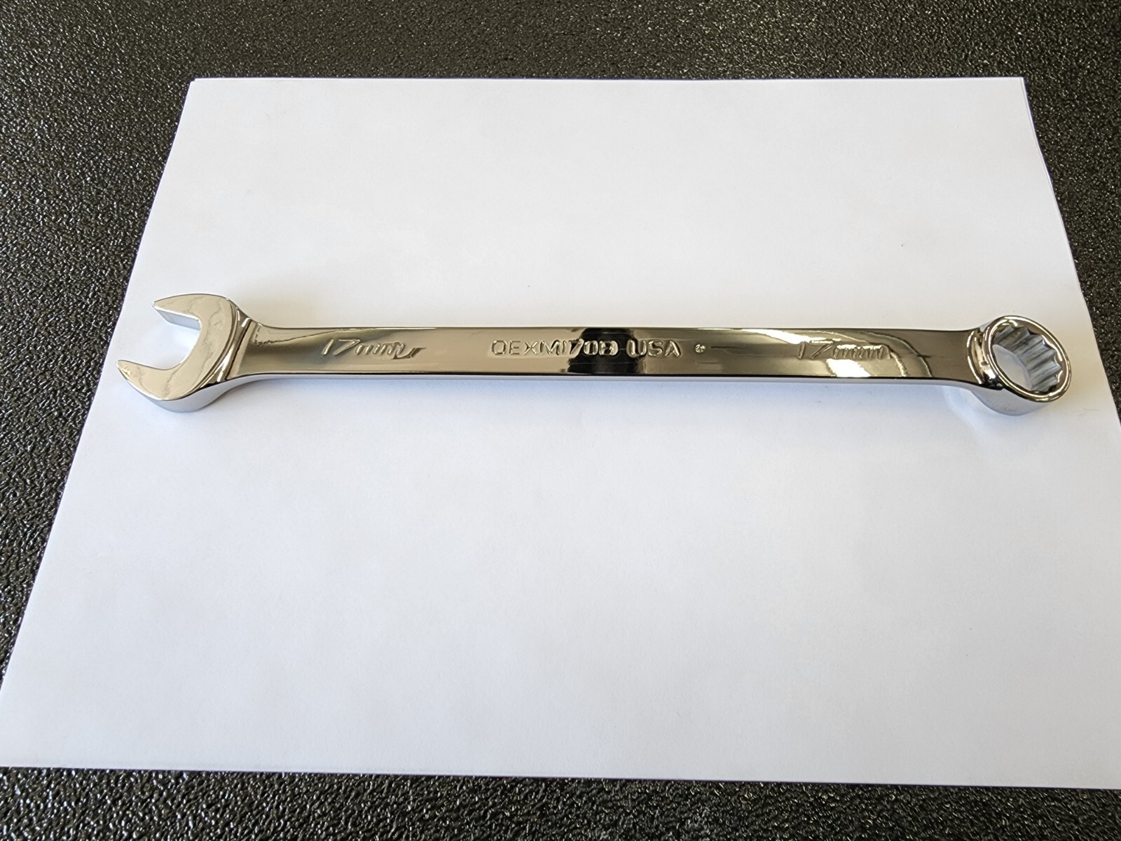 Snap-on Tools USA NEW 17mm Metric Flank Drive Chrome Combination Wrench OEXM170B