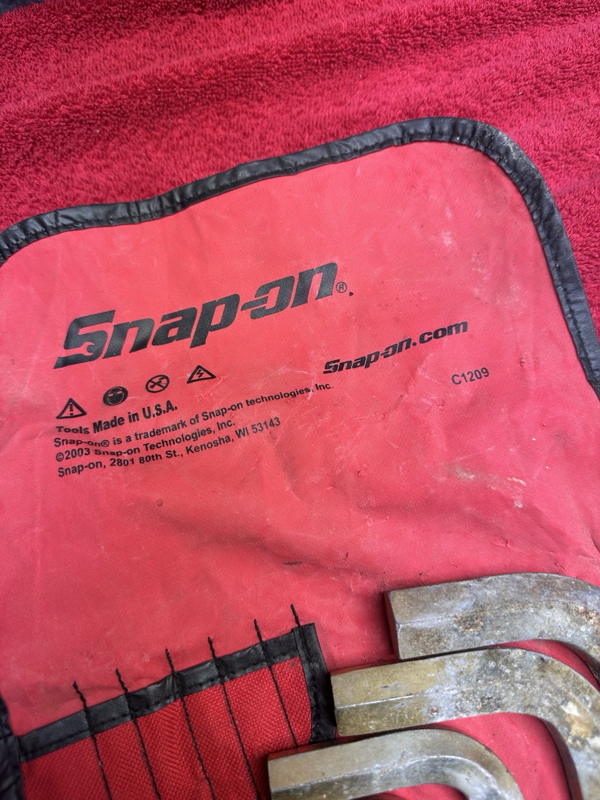 Snap On Allen Head Wrenches 9pcs With Pouch Various Sizes Incomplete Set Metric
