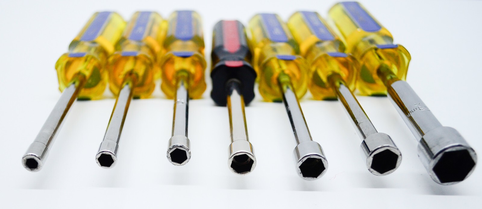 7 MATCO Metric Nut Drivers 4mm 5mm 5.5mm 7mm 8mm 9mm 13mm ND13M Clear Yellow