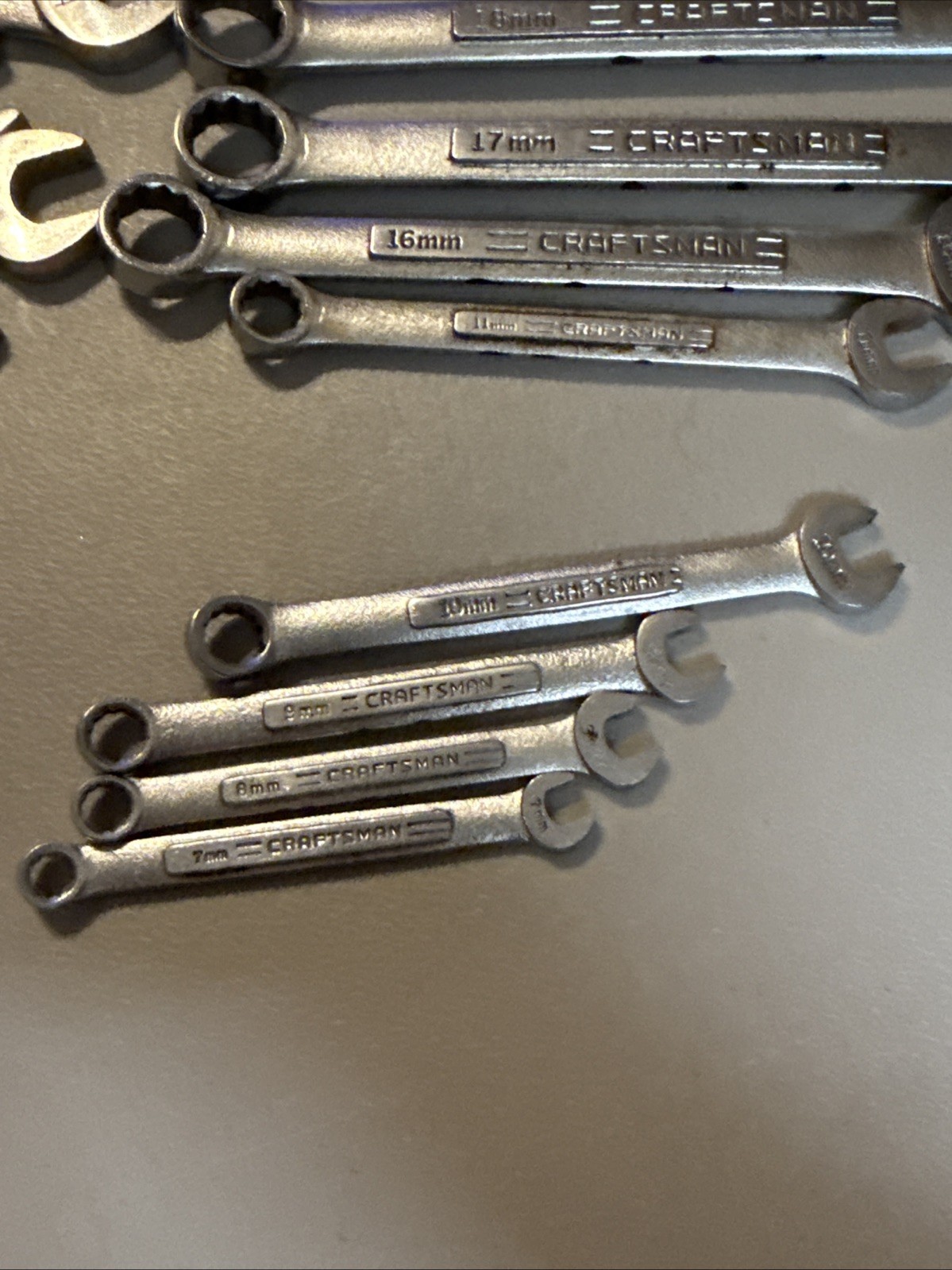 VTG Craftsman USA 21 PC Combination Wrench Set 12Pt Metric SAE VV Series
