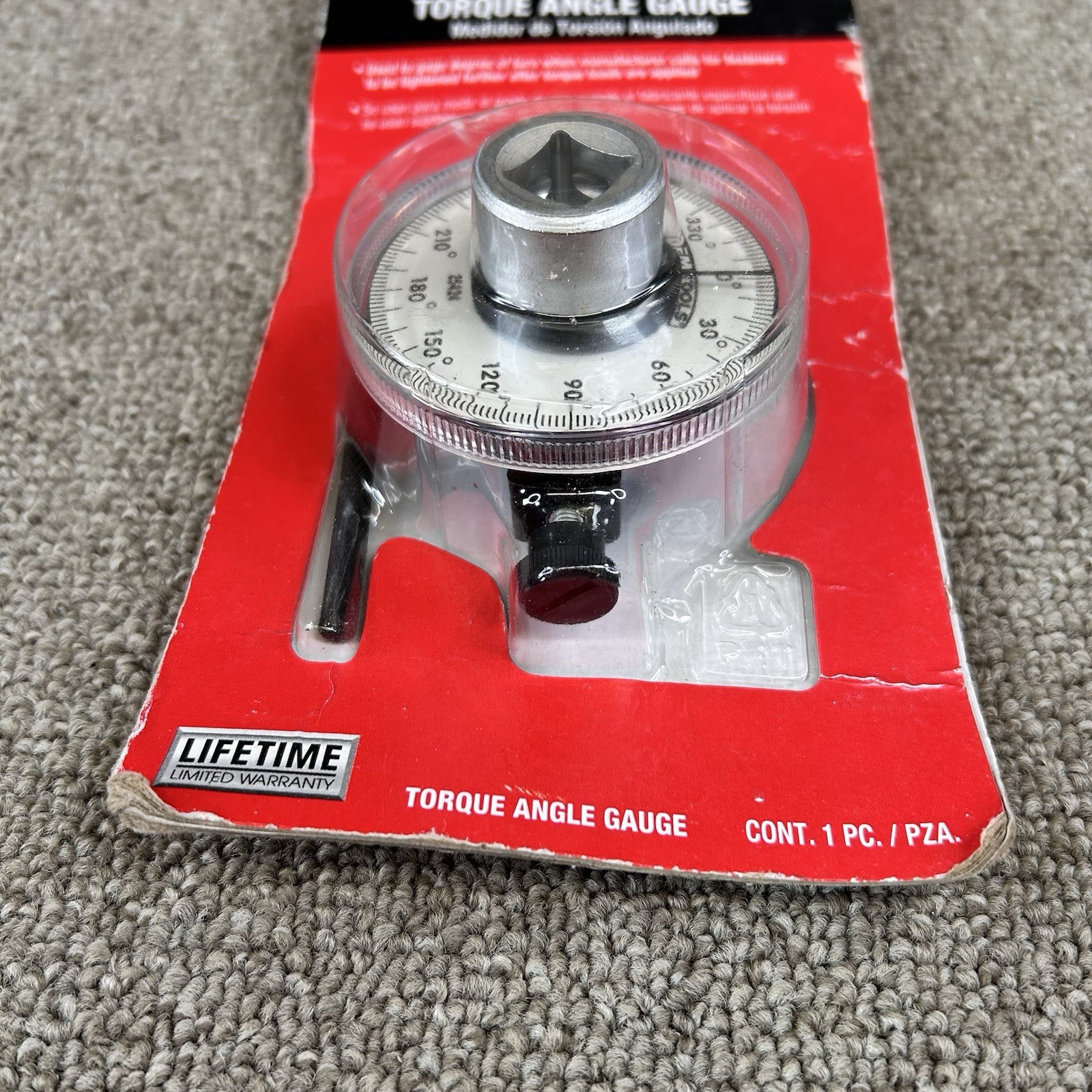 OEM Tools 25424 Torque Angle Gauge 1/2″ Drive Silver New in Package