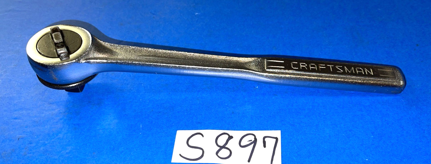 CRAFTSMAN TOOLS VINTAGE 1/2 DRIVE THUMB WHEEL SINGLE -V- RATCHET RARE