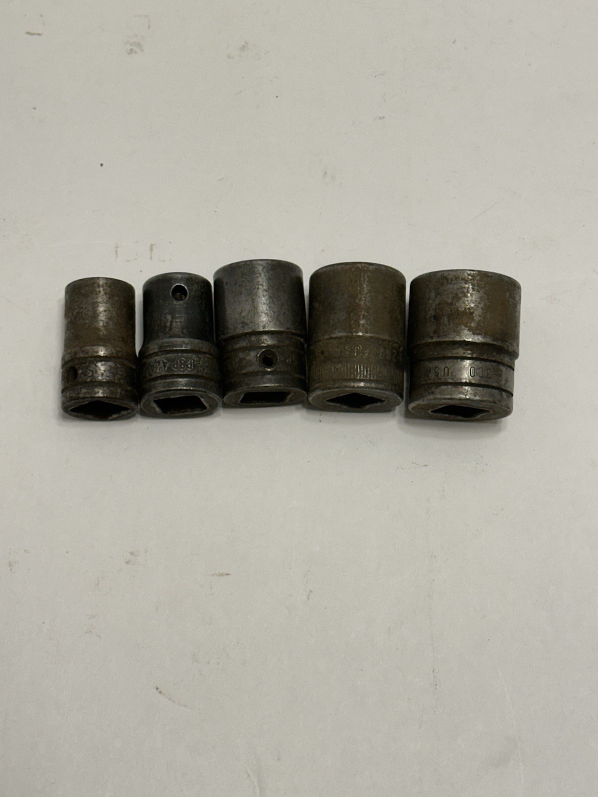 Snap-on Mixed Lot of 5 various 1/2″ Drive Sockets 12pt