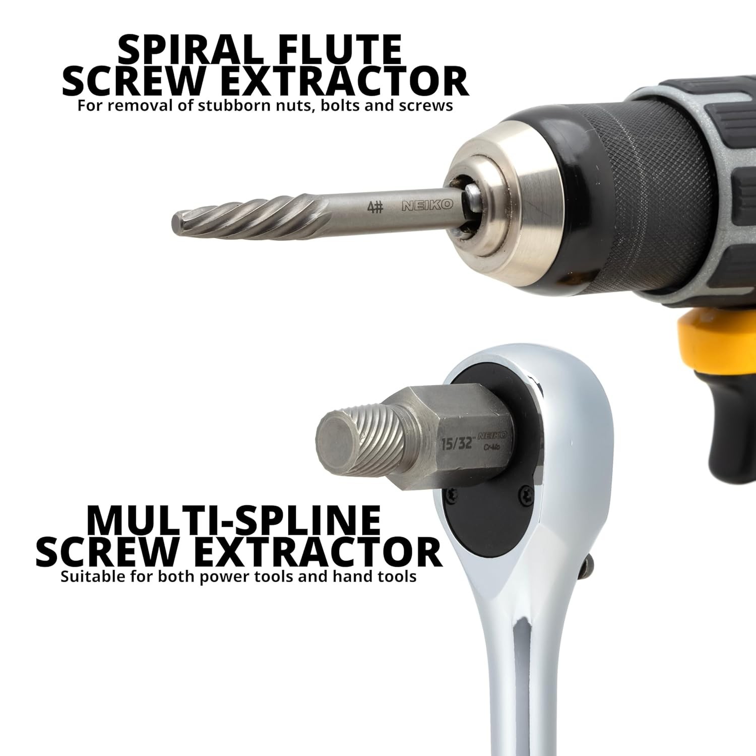 Master Screw, Nut, & Bolt Extractor Set – 36 Piece, CR-Mo, Impact Nut & Bolt …