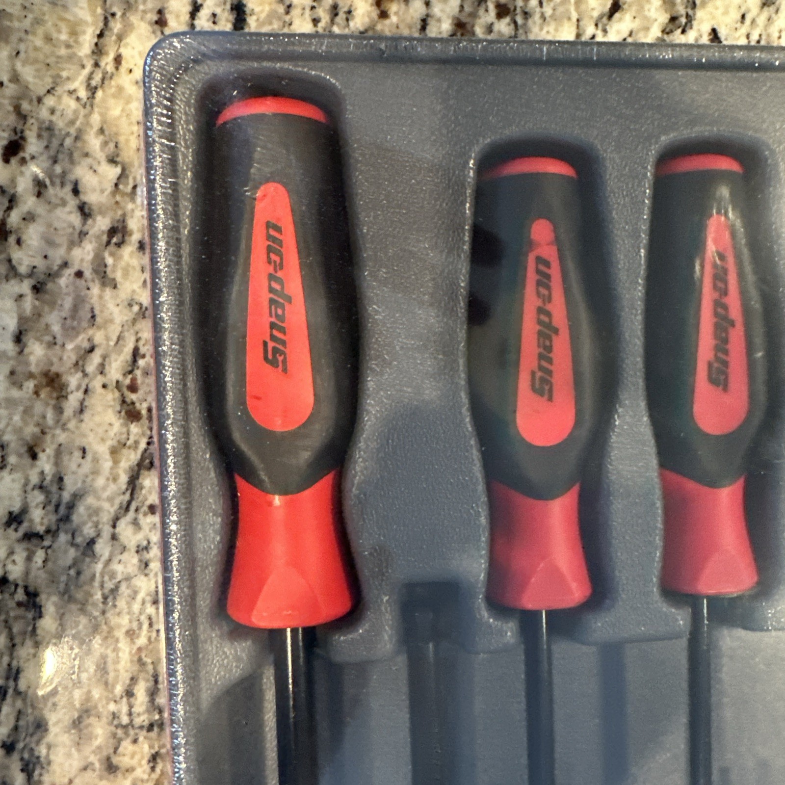 Snap-on Tools USA NEW 10pc RED Soft Grip SAE Ball Hex Screwdriver Set SGAB1000BR