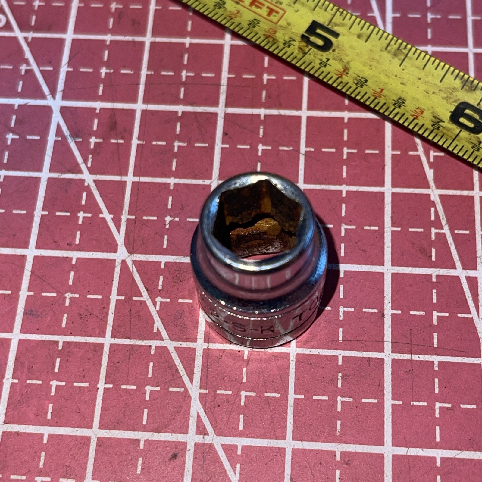 S-K Tools USA 45112 3/8 In SAE 3/8” Drive 6 Point Socket Vintage SK