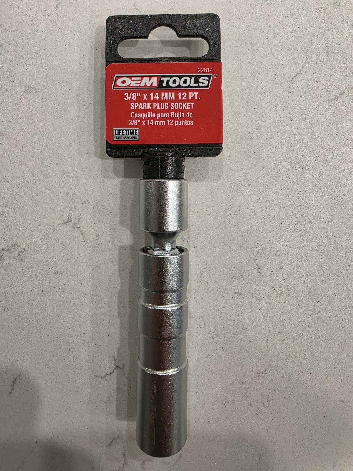 OEM TOOLS Spark Plug Flex Premium Socket 14mm 3/8 Drive Thin Wall