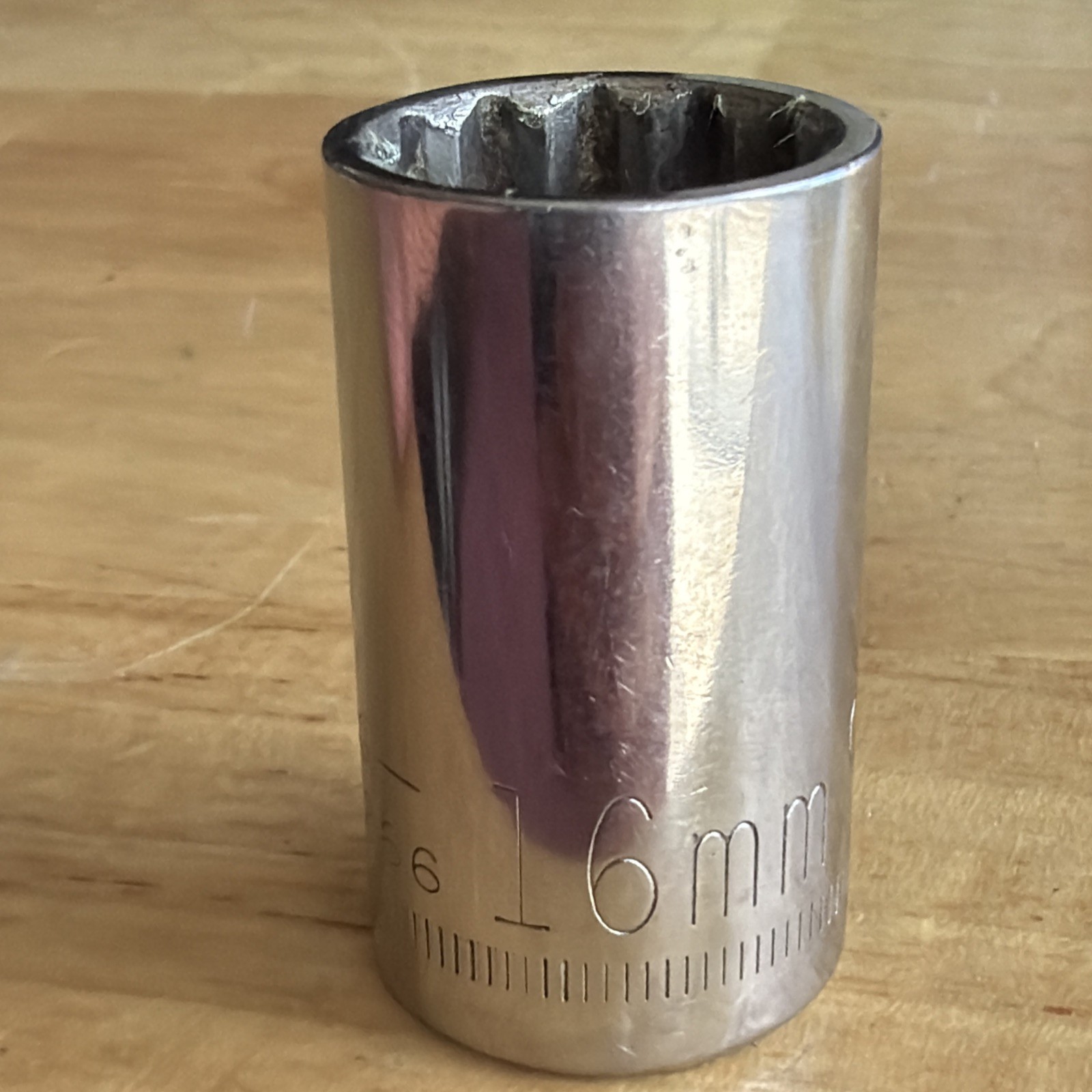 Craftsman 16mm Shallow Socket 1/2″ Drive 12 Point G Series 44266 Made in USA