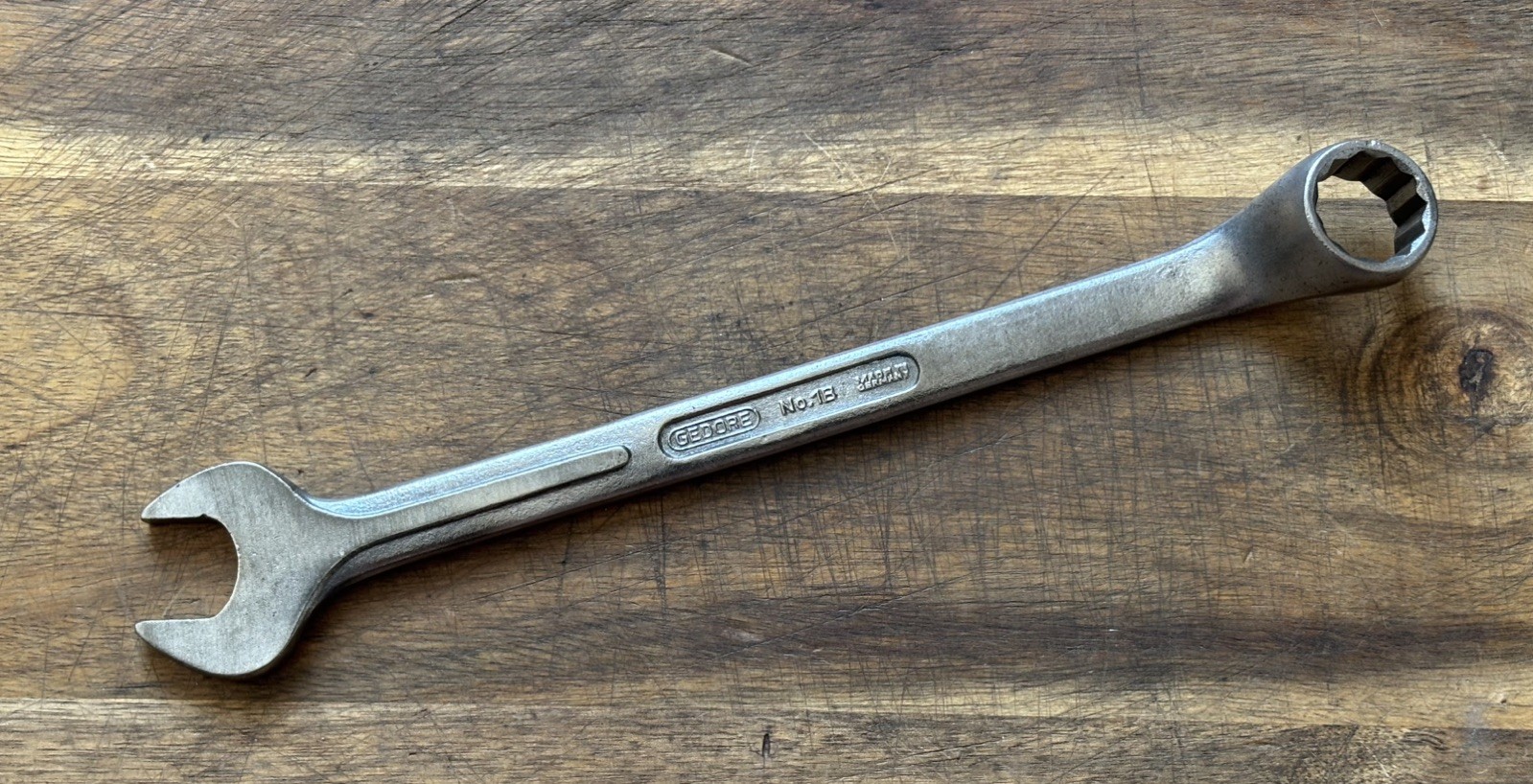 GEDORE No1B – 3/8” Whitworth : 7/16” BS – Cranked Combination Spanner .