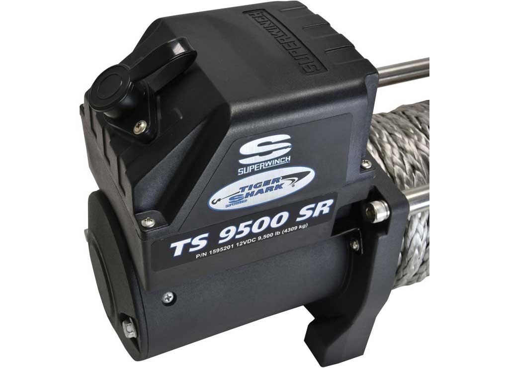Superwinch 9500 lb Tiger Shark 9.5SR Winch 12V Synthetic Rope Off-Road Recovery
