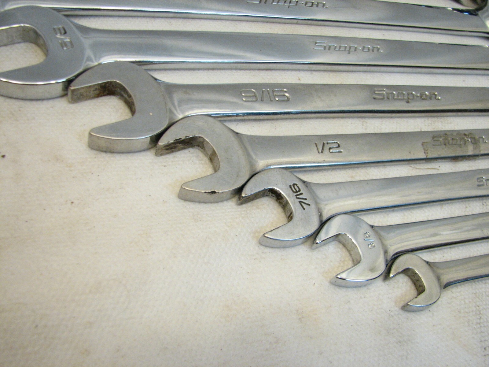 Set 9 Snap-On Combination OEX SAE Wrenches 5/16 – 7/8″ OEXA OEXB Open Box End