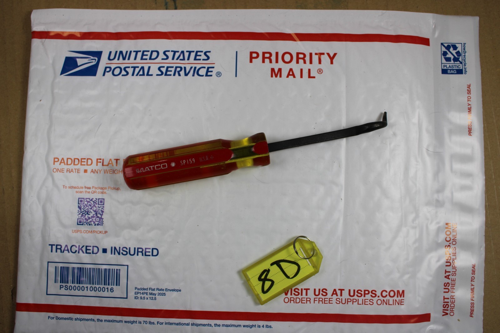 MATCO TOOLS USA SP159 COTTER PIN SEAL REMOVER PULLER PICK 8″ LONG
