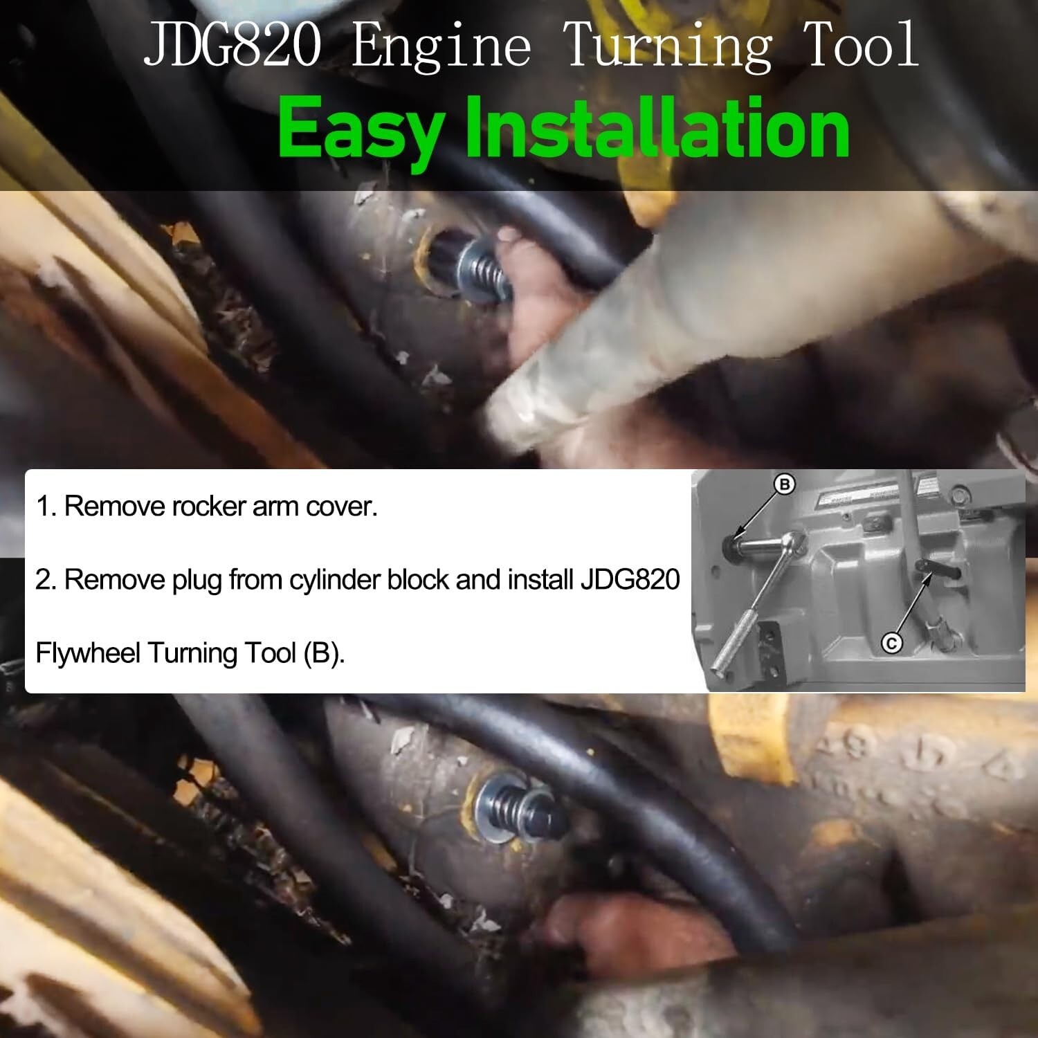 JDG820 Engine Turning Tool for John Deere JDE81-1 4024 4039 4045 4239 4276
