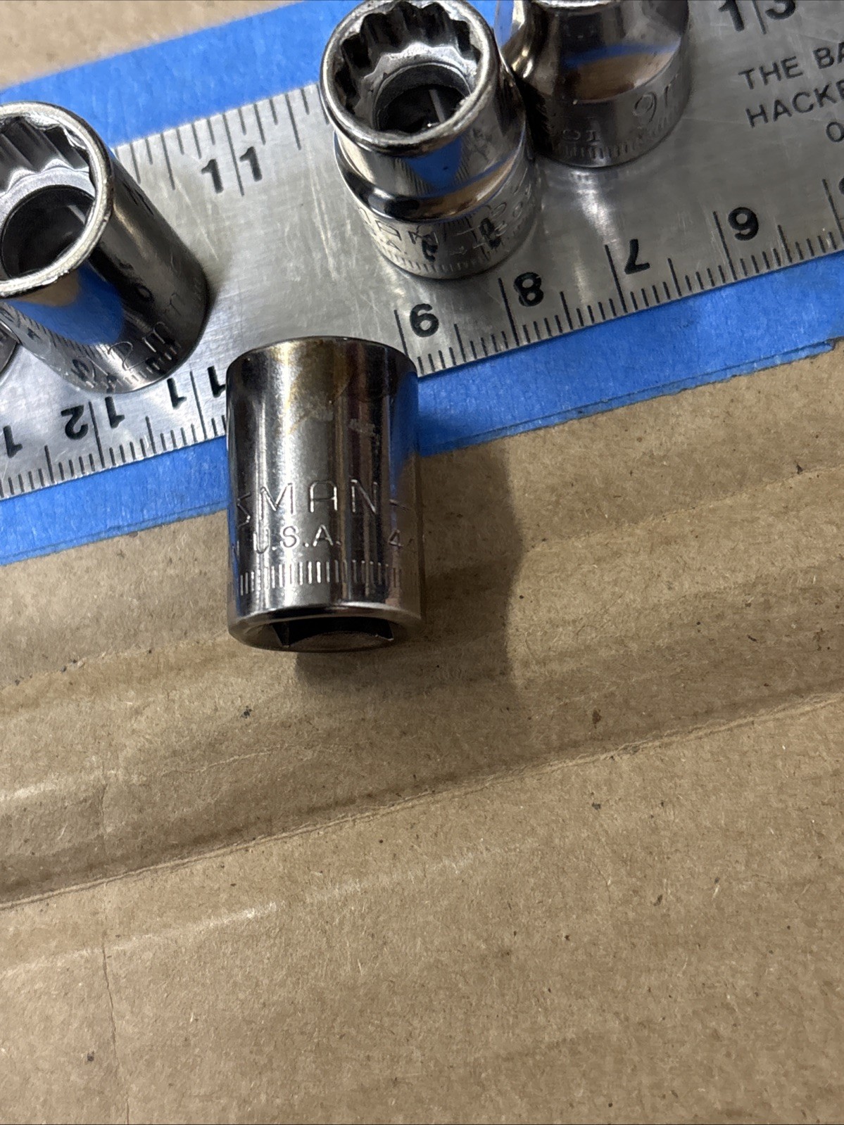 NOS Craftsman Metric 9mm-19mm 11pc 3/8 Drive 12 point Socket Set Vintage USA
