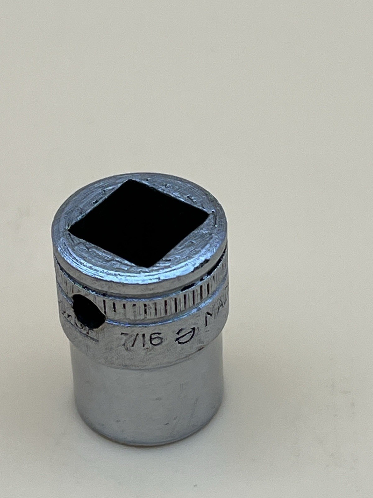 Vintage Snap On F-140 7/16″ Socket 12 Point 3/8″ Drive