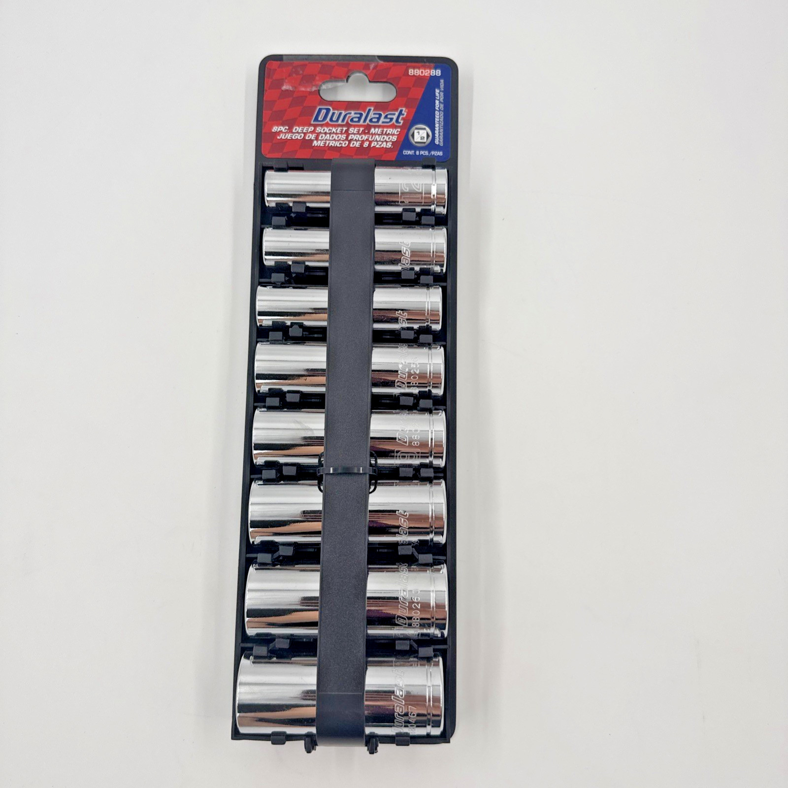 Duralast 1/2″ Drive Deep Socket Set Metric & SAE 16 Pieces