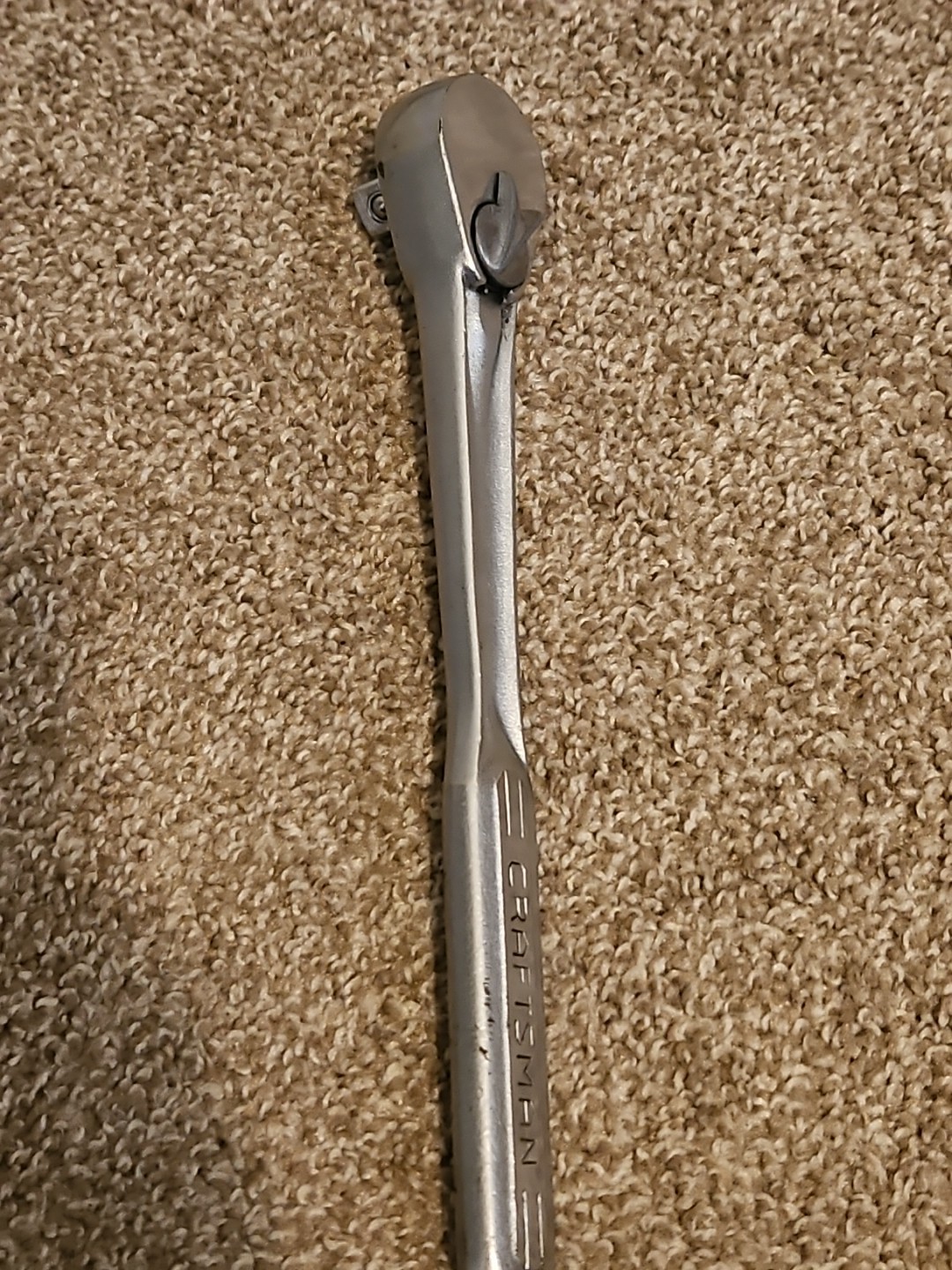 Craftsman USA 1/2″ Drive Flying V Oil Port Ratchet Forged Handle Pear Head Vtg A