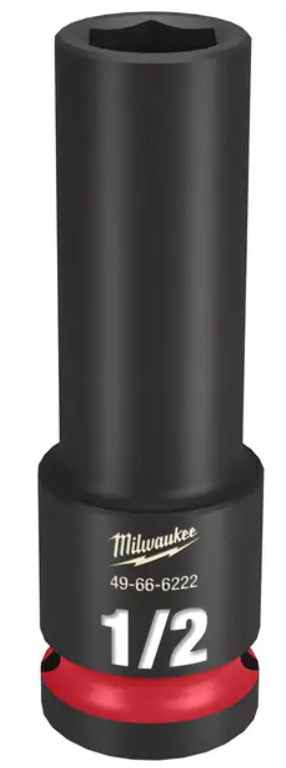Milwaukee SHOCKWAVE Impact Duty 1/2 Drive 1/2 Deep 6 Point Socket 49-66-6222