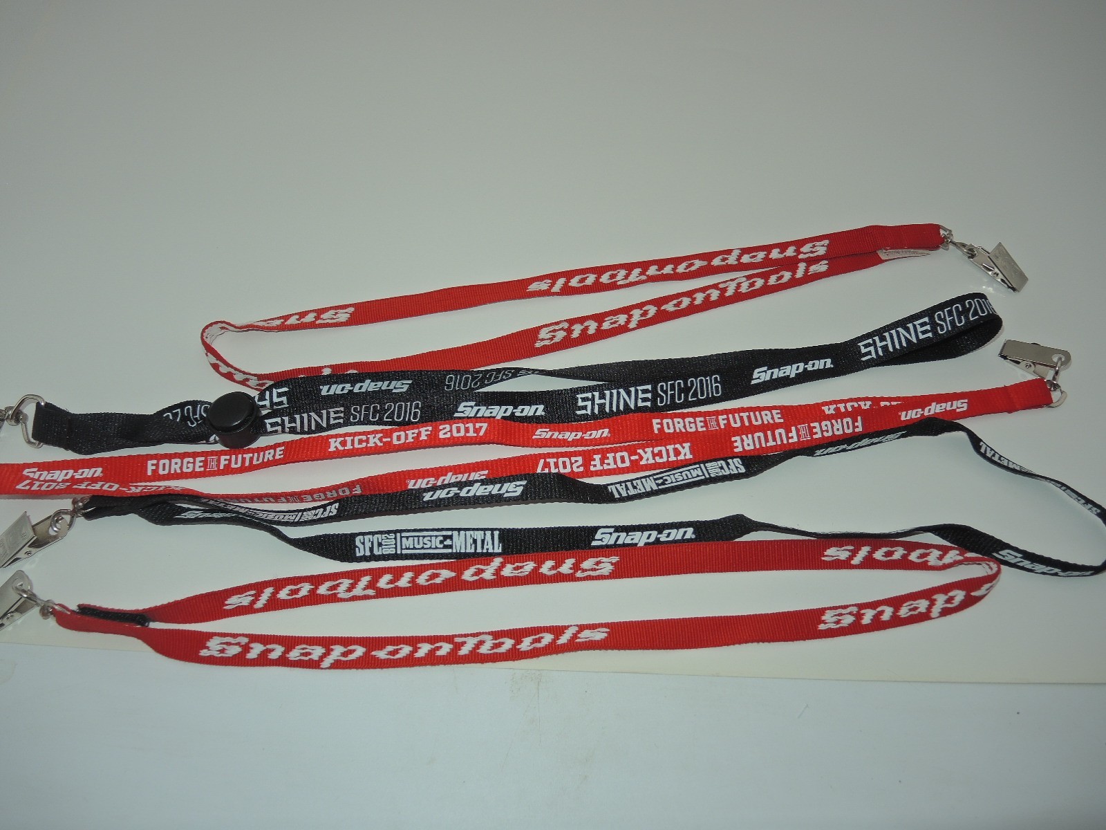 5X SNAP ON TOOLS Promo LANYARD clips for BADGE/CREDENTIALS SFC