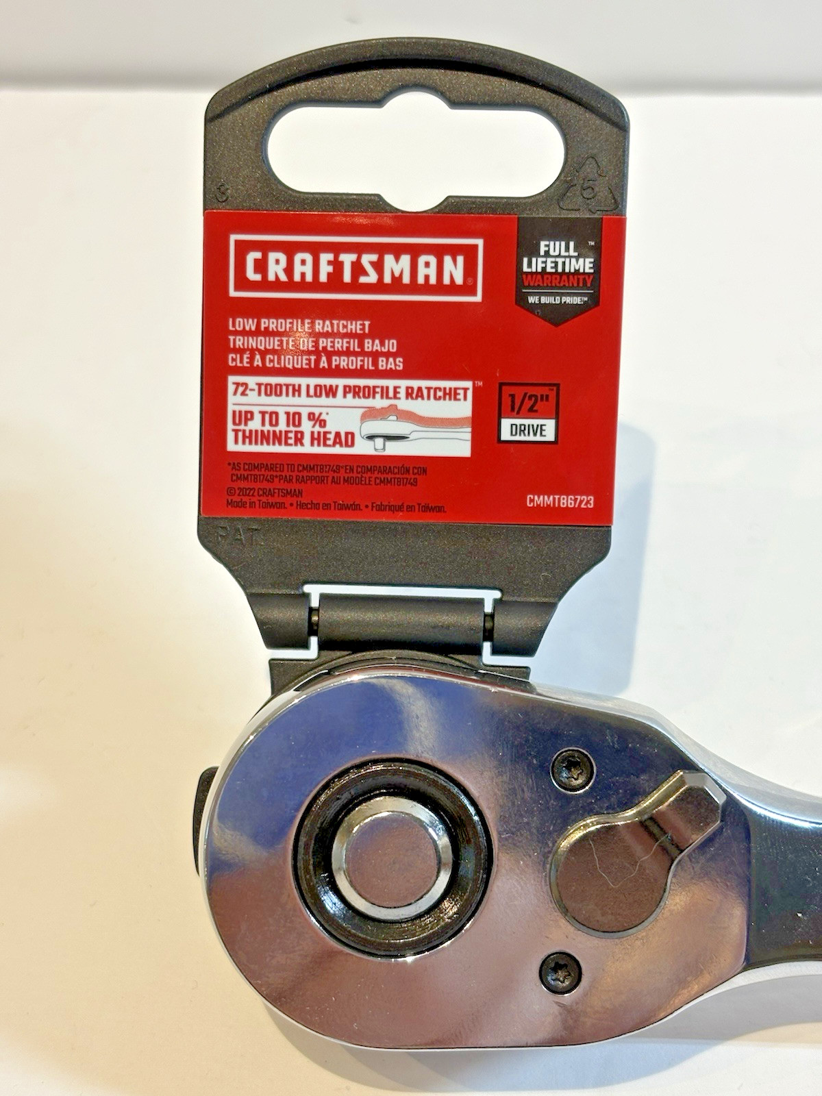NEW Sears Craftsman Low Profile 1/2 in. drive Ratchet 72 teeth CMMT86723