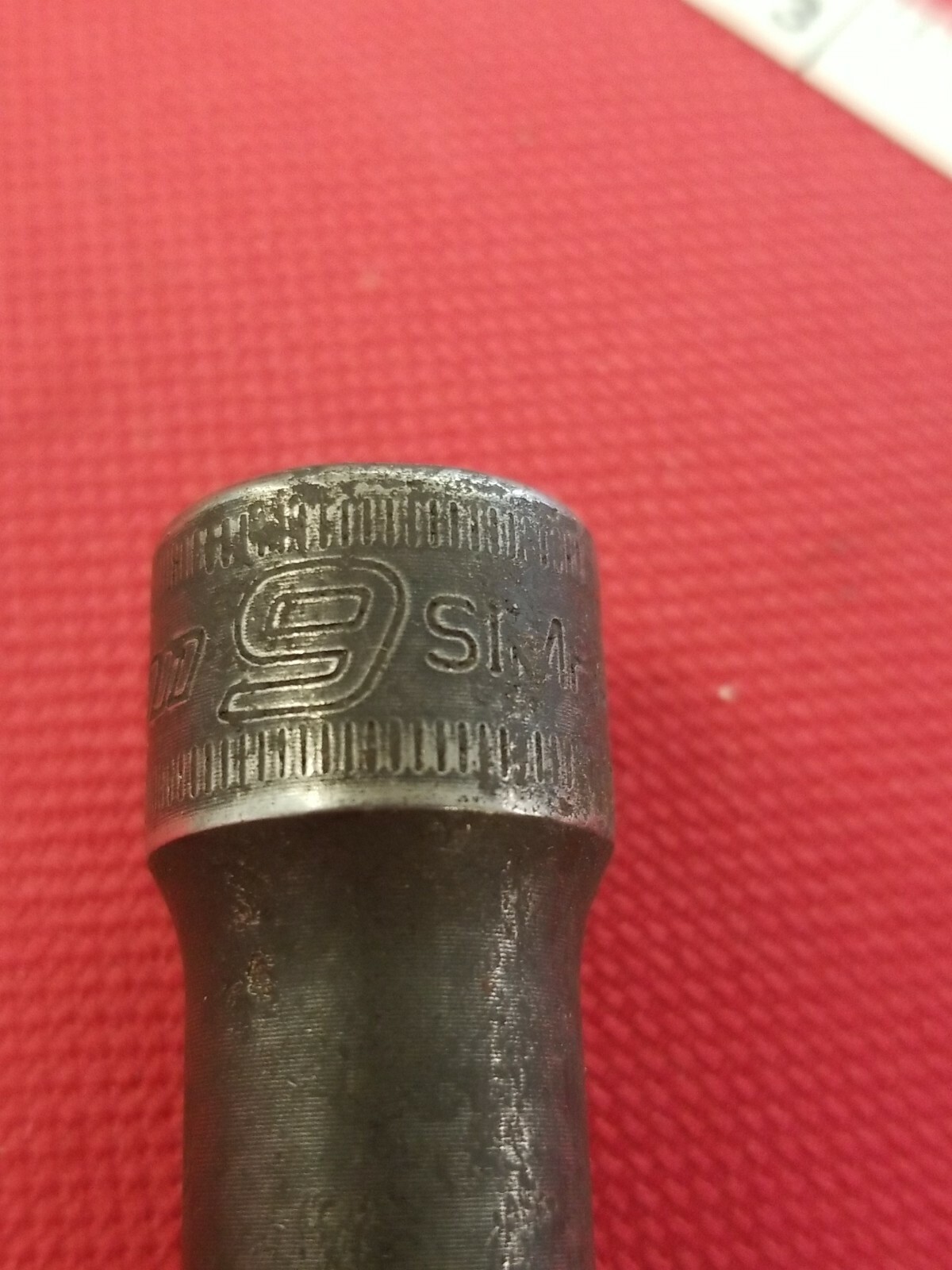 Snap-On Tools Impact 9mm SIMFM9A Socket 3/8 inch drive 6-pt semi-deep good cond.