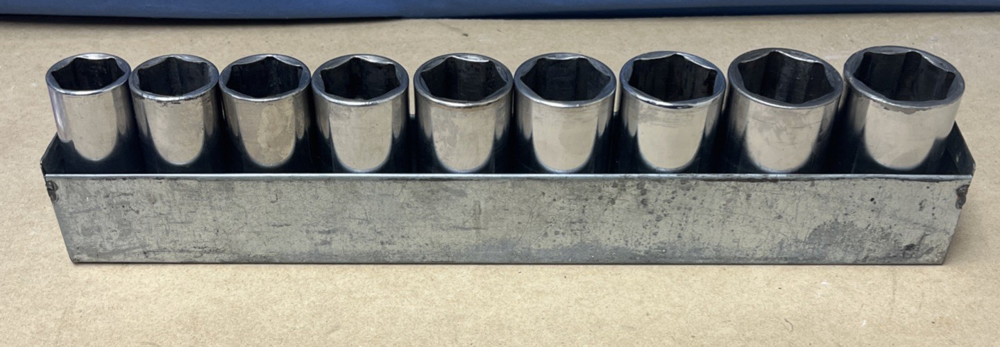 SNAP-ON 1/2″ Drive Deep Socket Set 6 Point TS Series Lot Of 9 – In Description