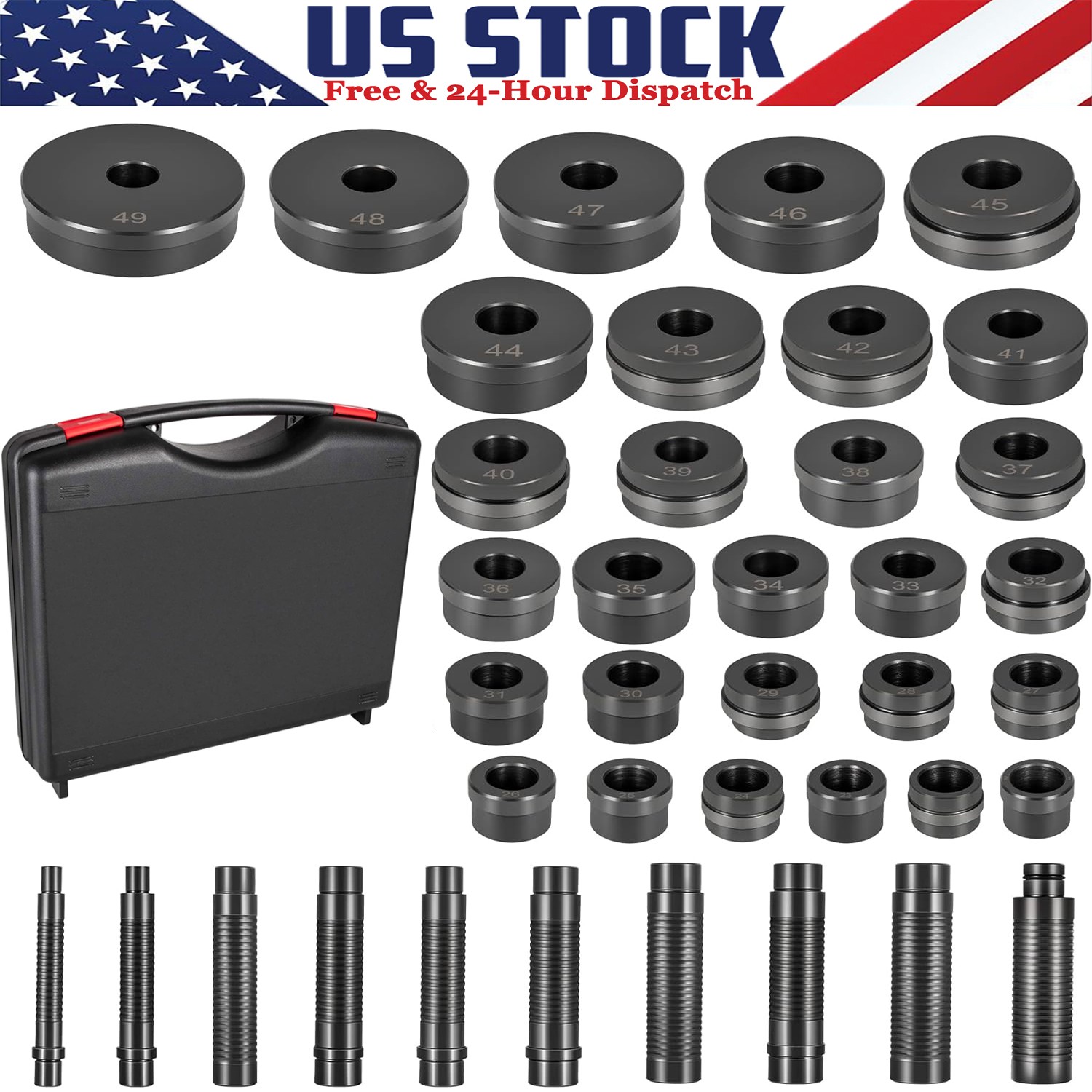 For Chrysler GM Ford Transmissions T-0220-39 Master Bushing Driver Tool Kit,39Pc
