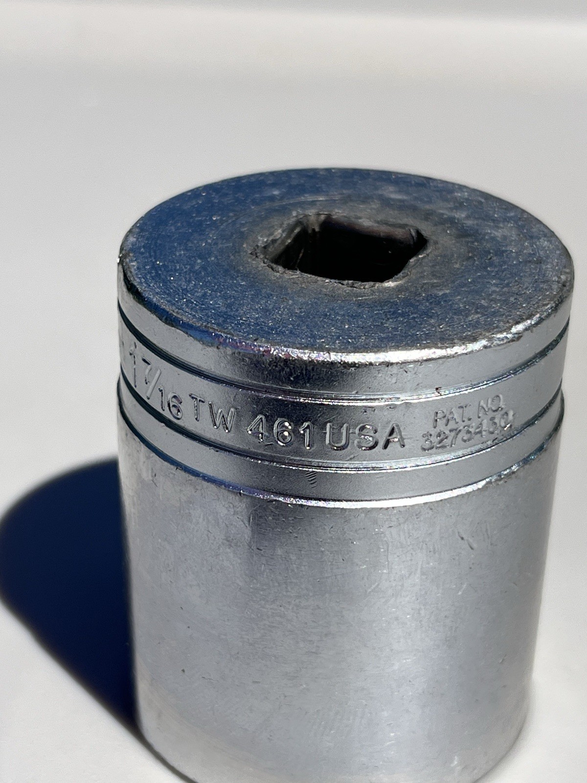 Snap On#TW461 – 1-7/16”, SAE, 1/2″ Dr., Chrome, Shallow, 6 Pt., Socket-USA-NICE-