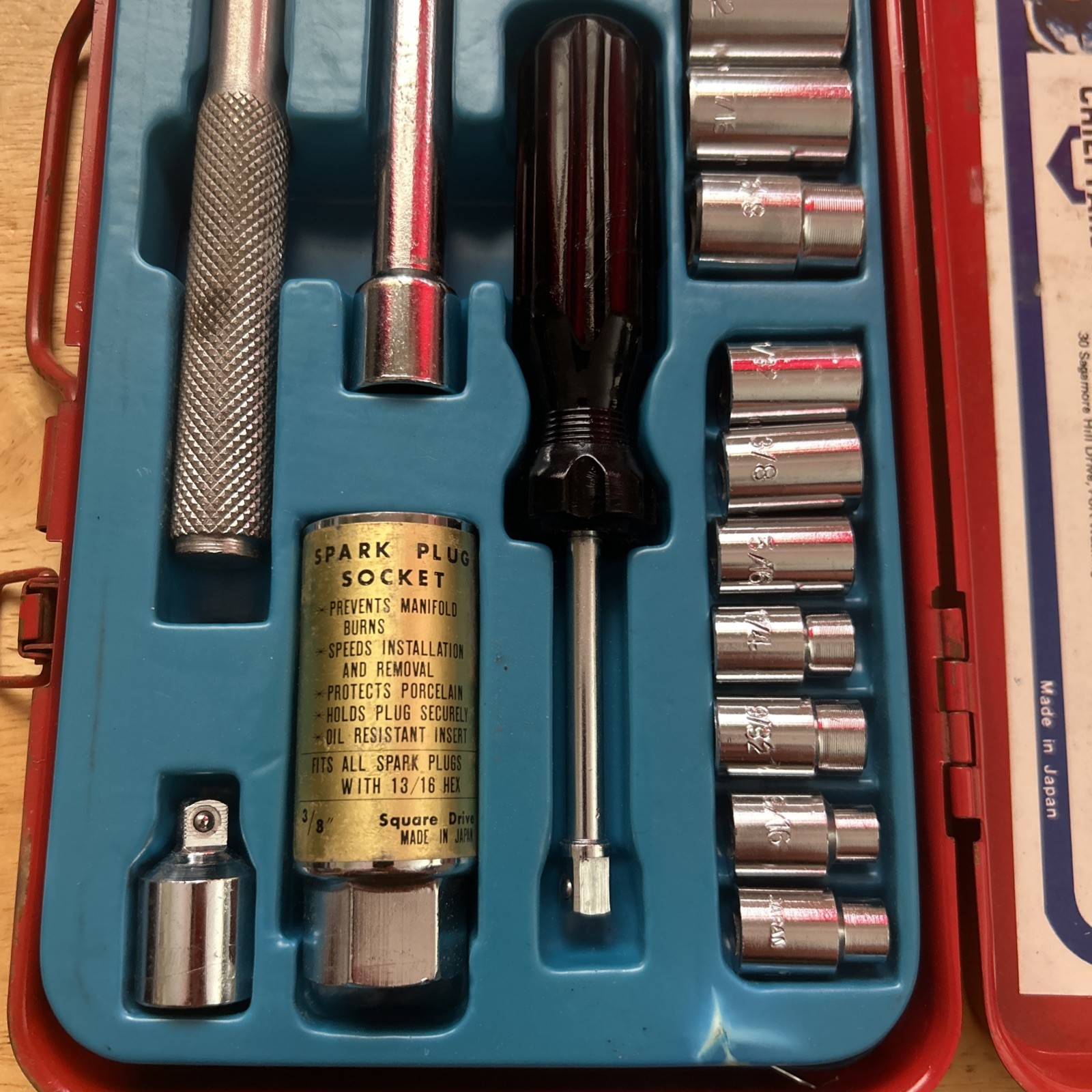 21 piece Socket Set with carrying case Chieftain Automotive Products Japan BNIB