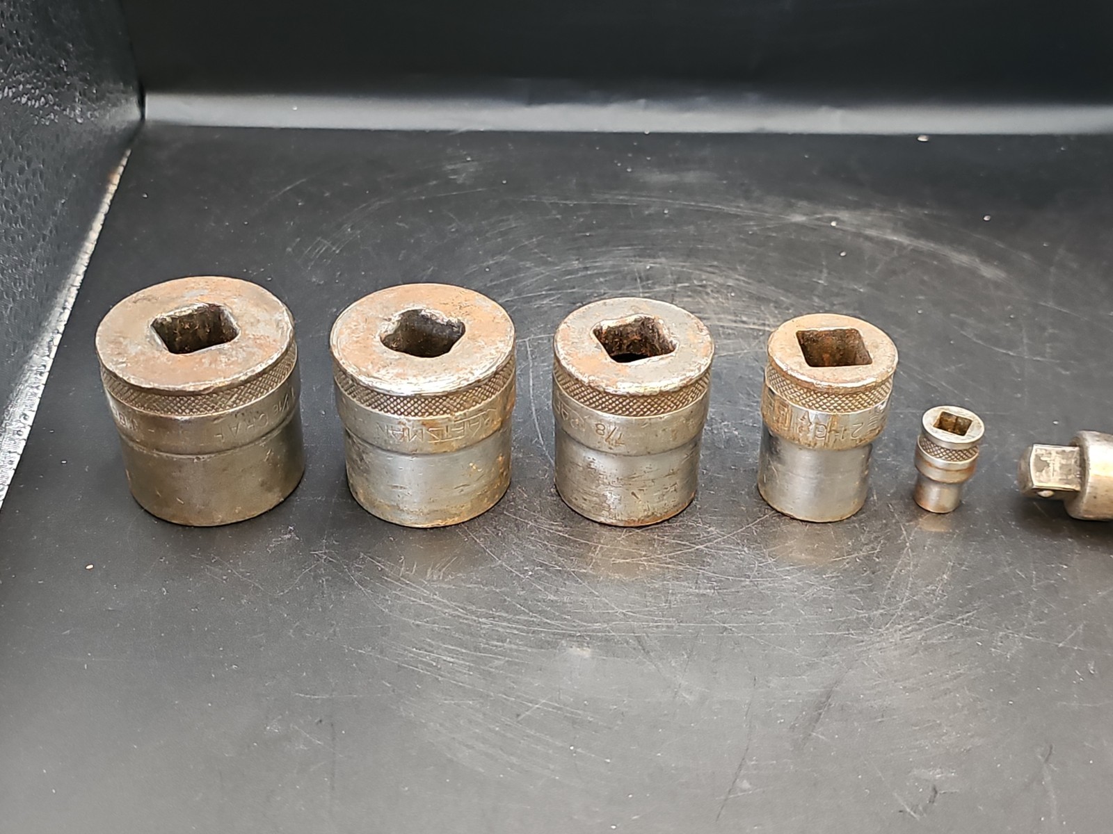 Craftsman BE 1/2 drive sockets 3/8 swivel etc 6 pieces