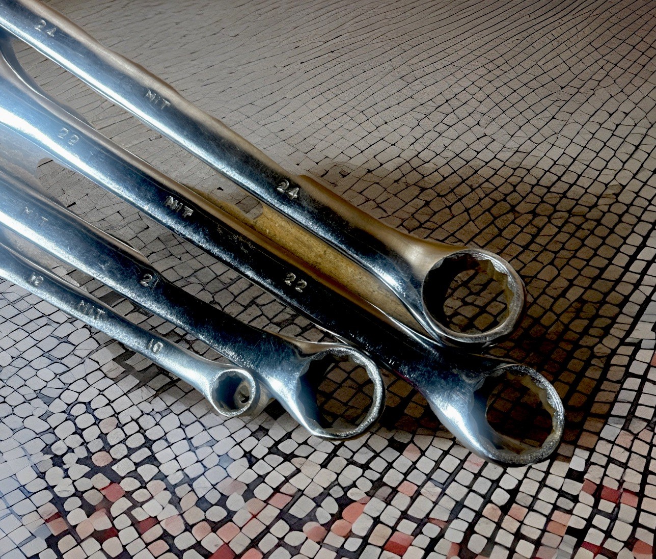 Combination Wrenches By MIT Set Of 4 Metric Size 24, 22, 21 & 10 MM Drop Forged
