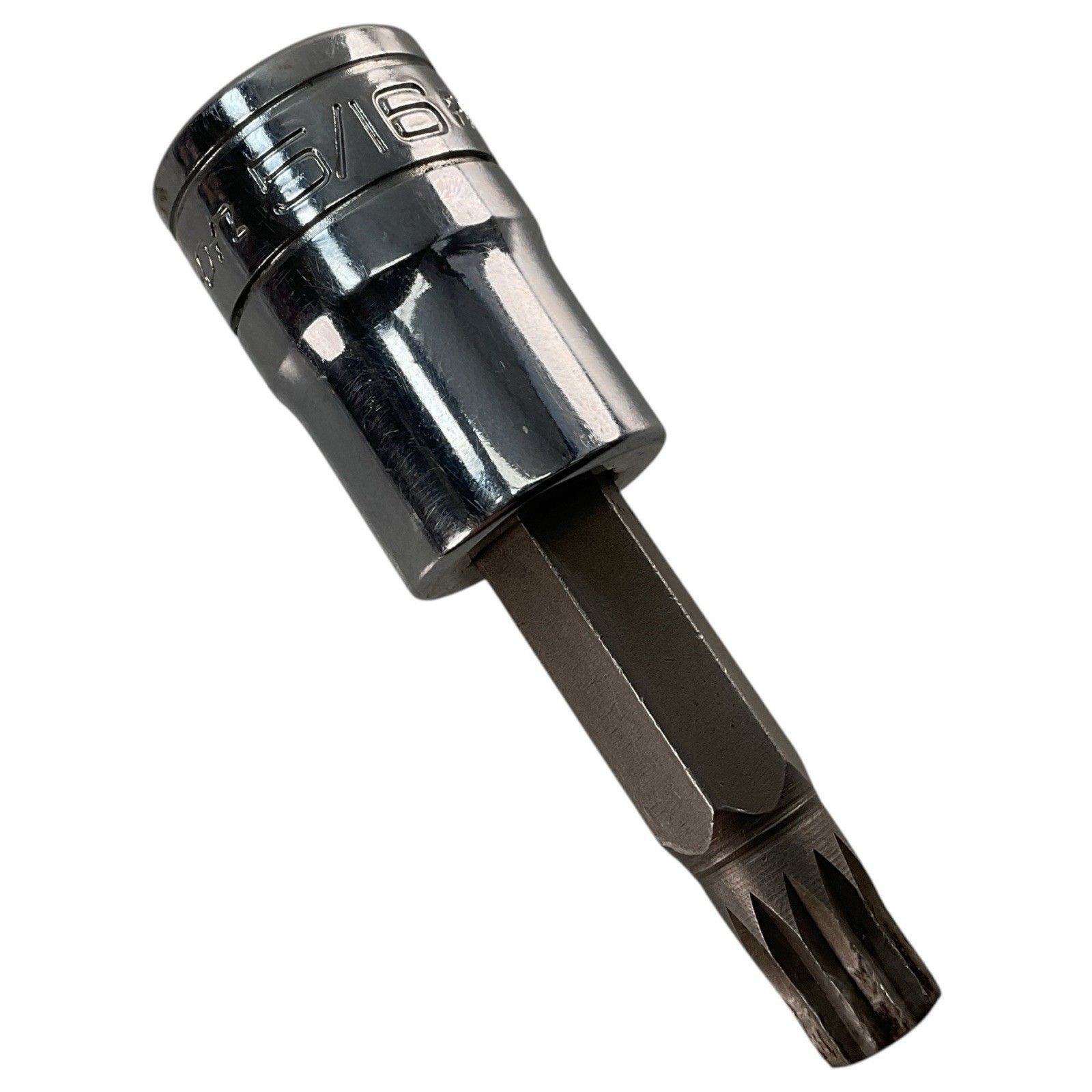 Snap-on FA10E Hex Bit Chrome Socket 3/8″ Drive 5/16″ SAE USA Snap On Good Cond.