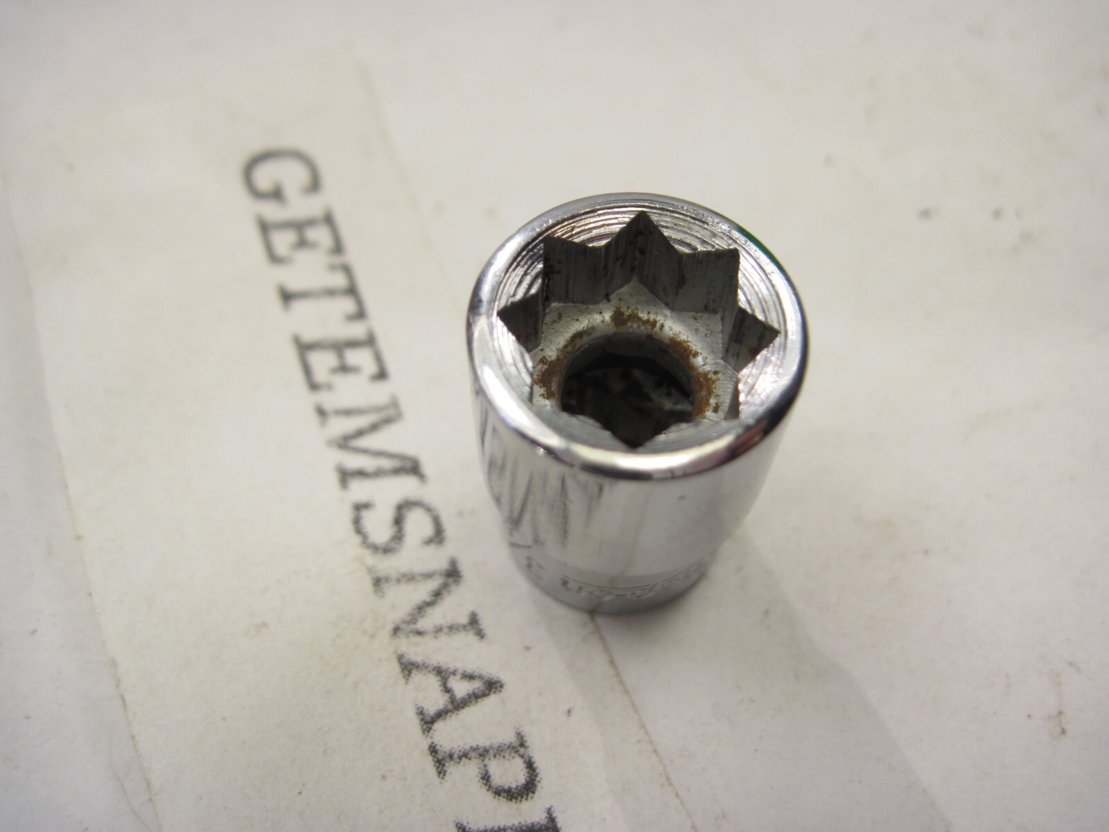Snap On 1/4″ Drive 3/8″ 8pt Double Square SAE Shallow Socket TM412 NICE