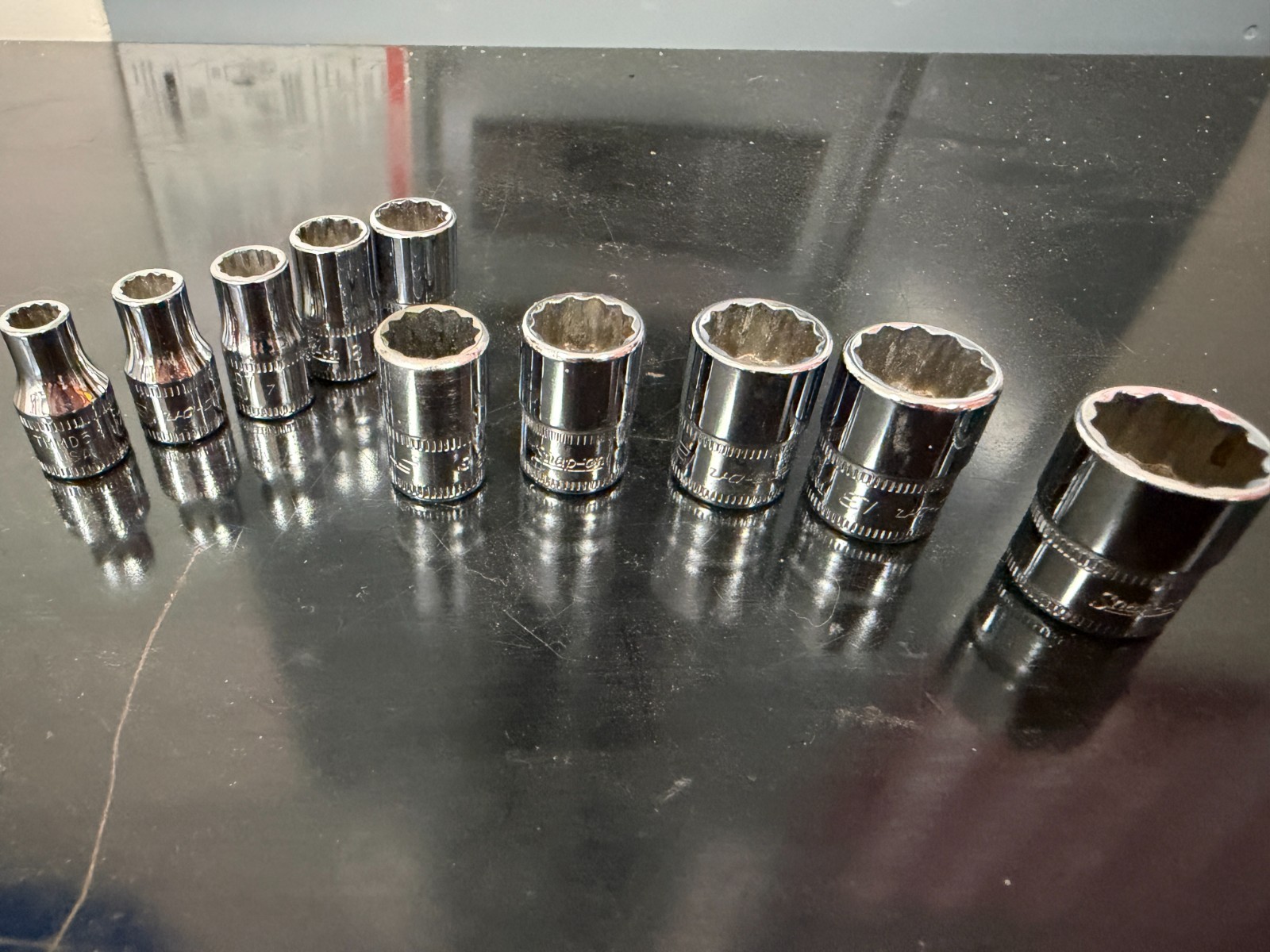 SNAP-ON 1/4″ drive deep 6-point and shallow 12-point METRIC sockets